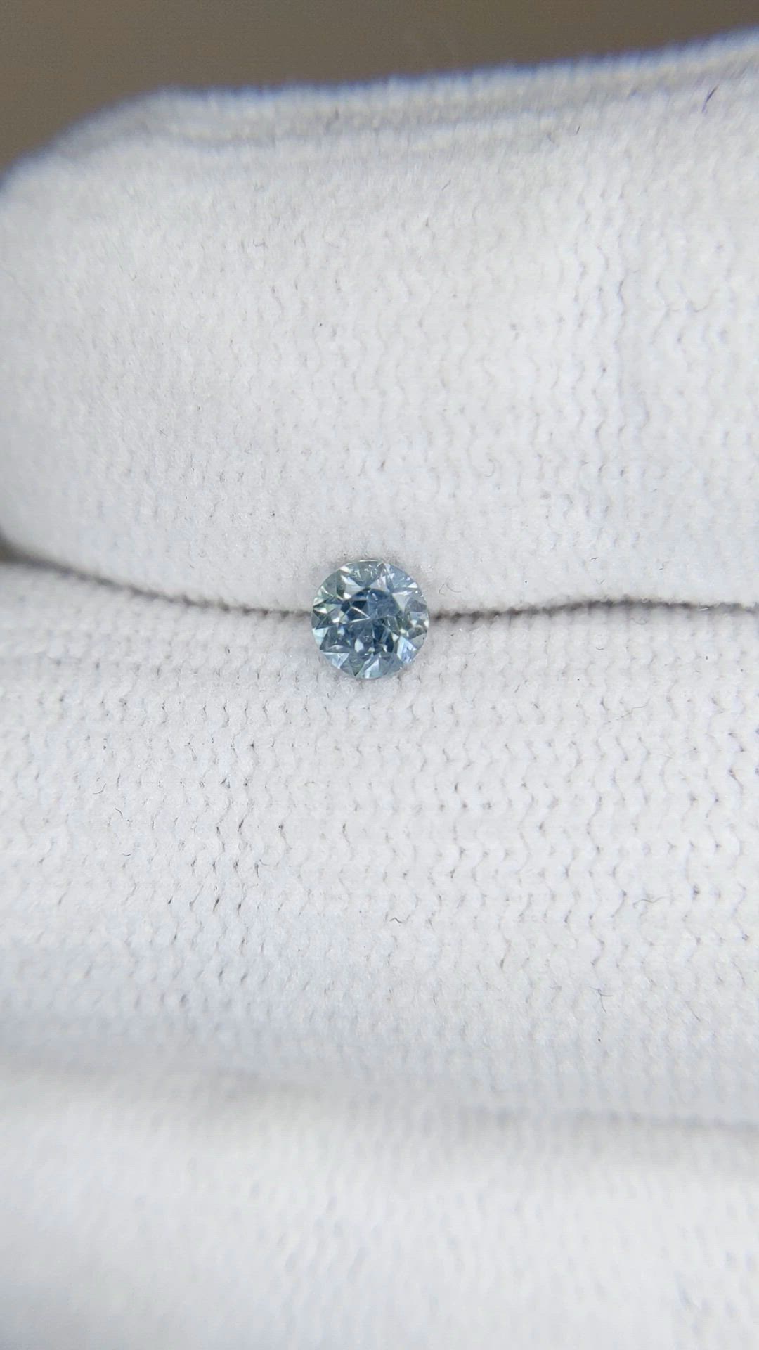 0.31 Ct. Bluish Green Sapphire from Montana Size Video