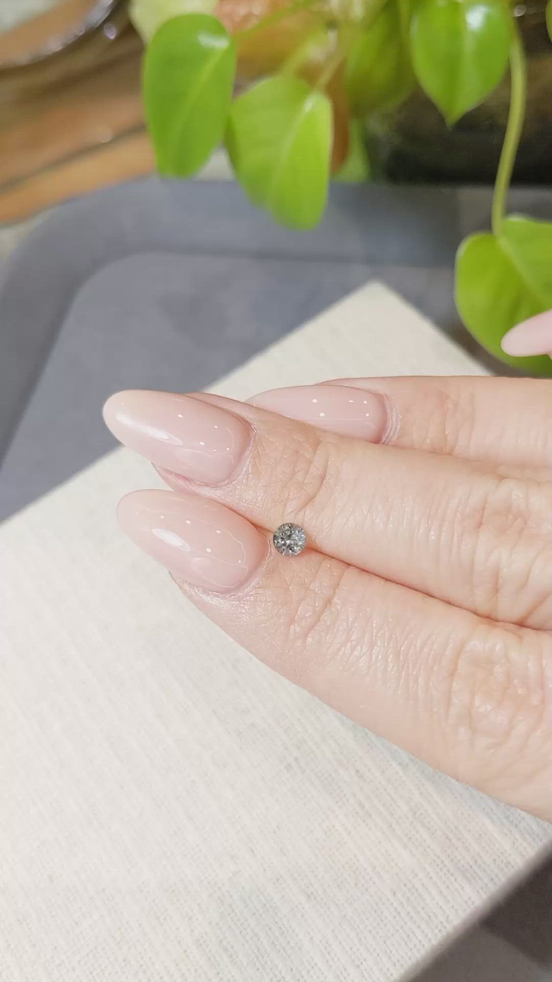 0.31 Ct. Bluish Green Sapphire from Montana Size Video