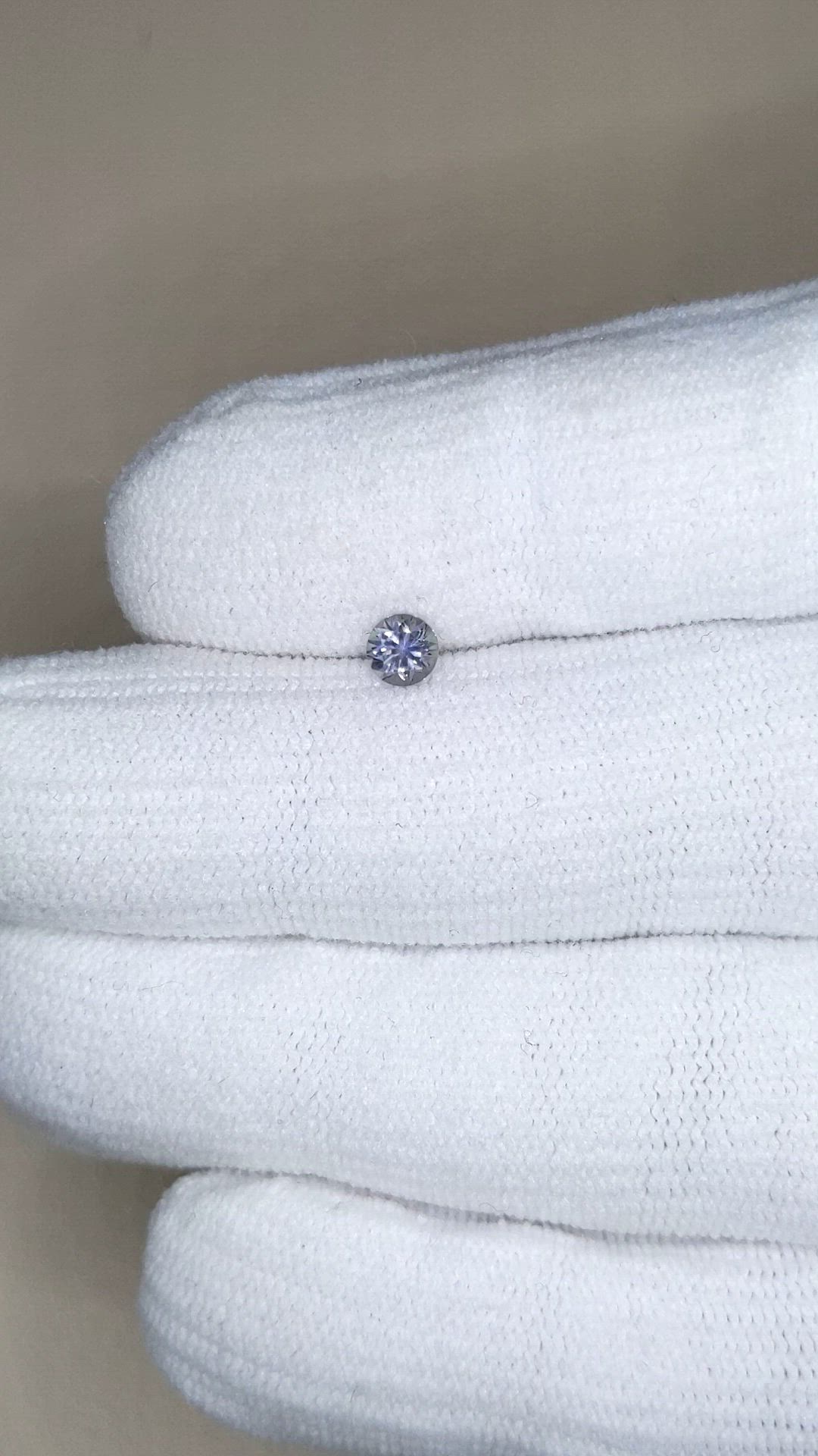 0.34 Ct. Purple Sapphire from Montana Size Video