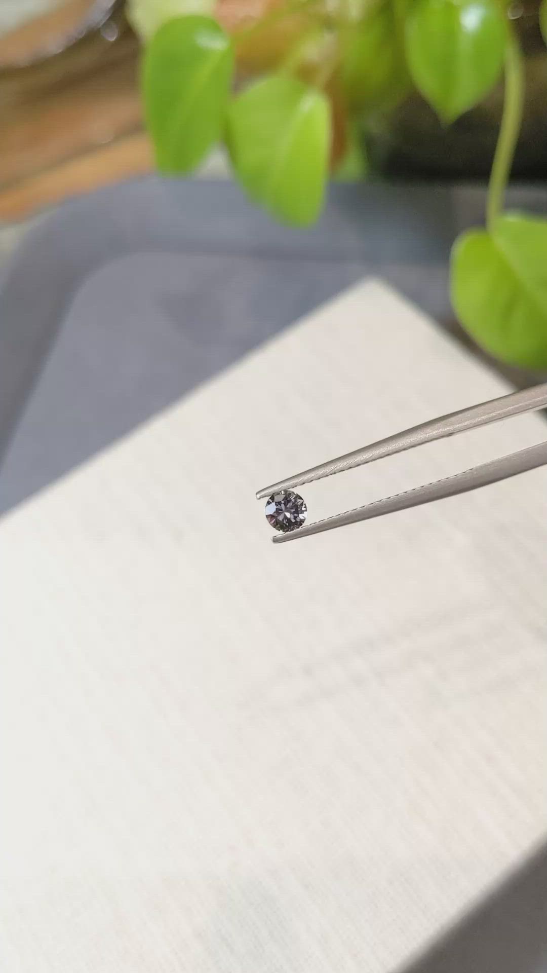 0.34 Ct. Purple Sapphire from Montana Size Video