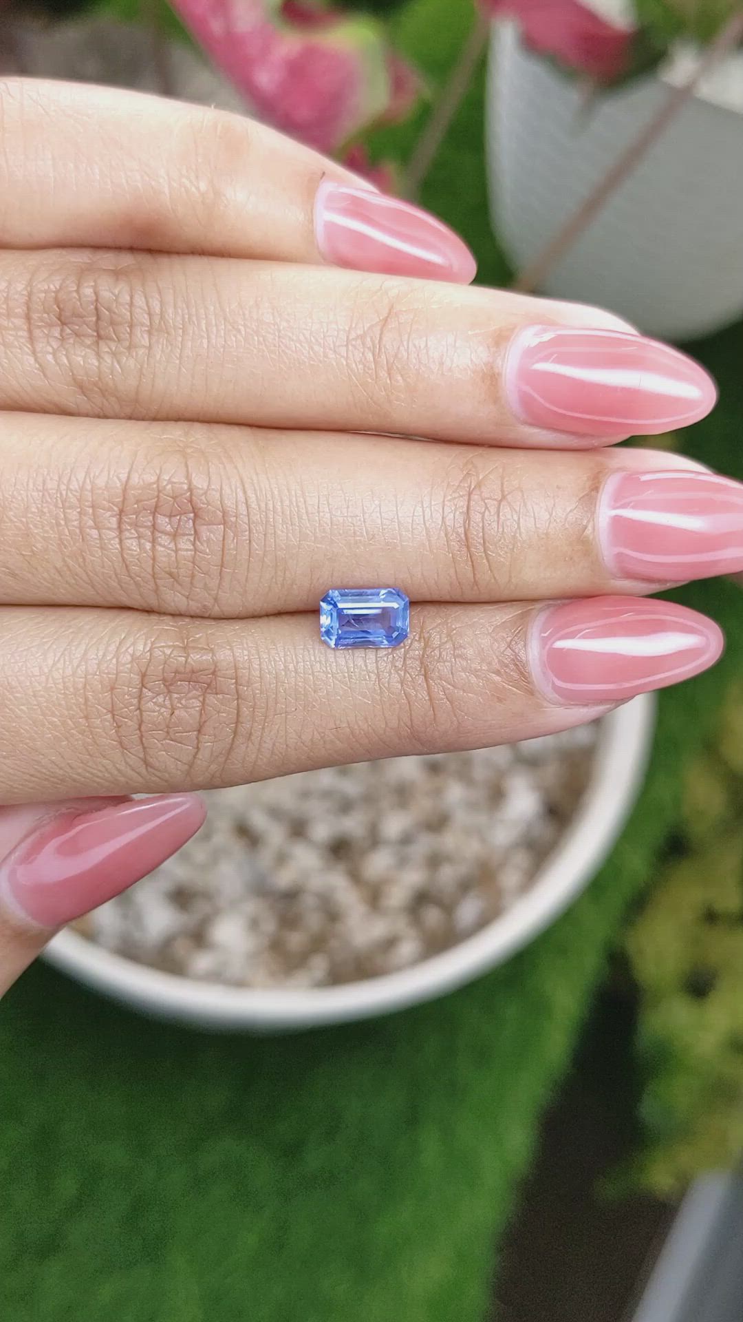 1.38 Ct. Blue Sapphire from Ceylon (Sri Lanka) Size Video