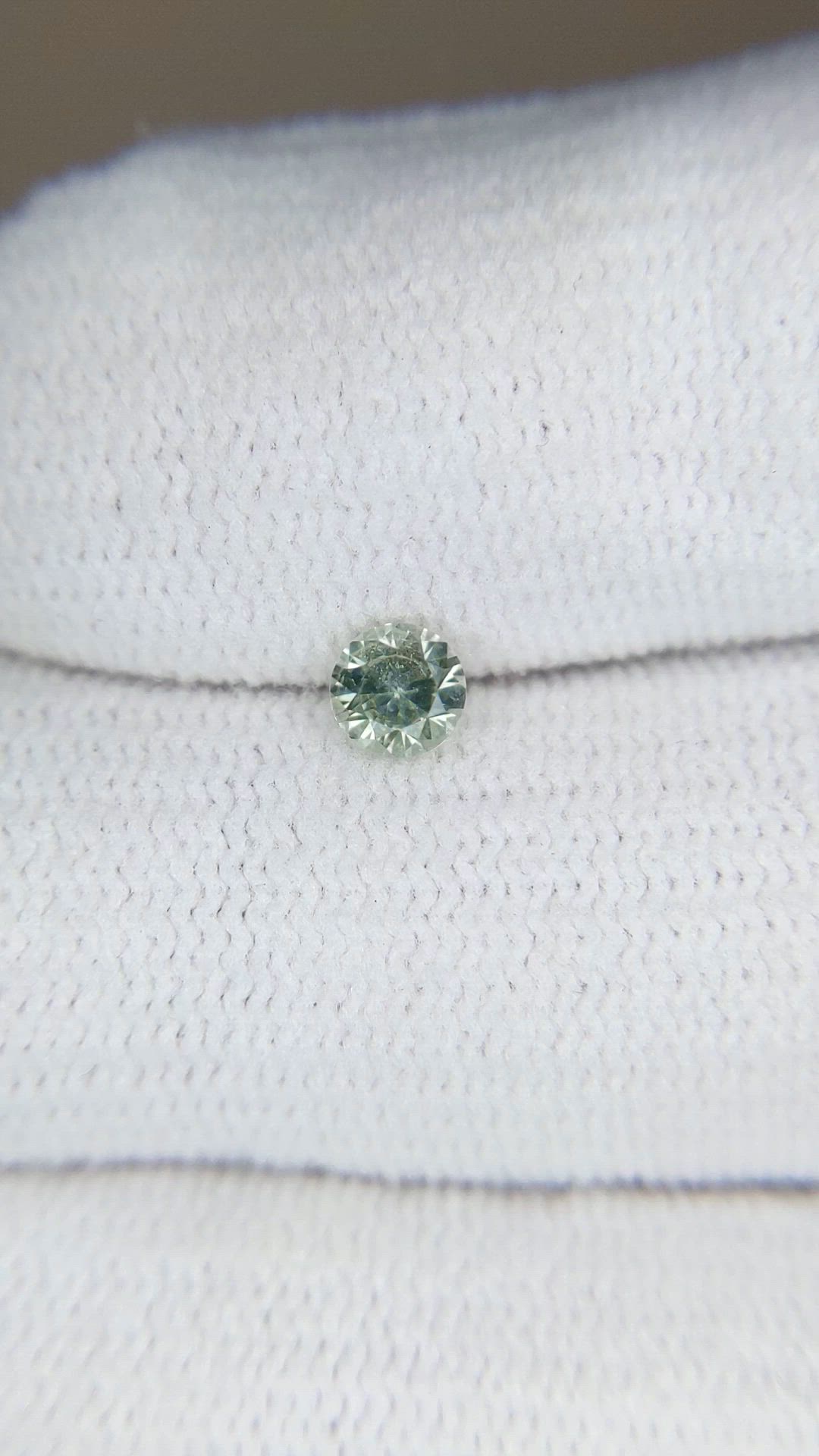 0.34 Ct. Bluish Green Sapphire from Montana Size Video