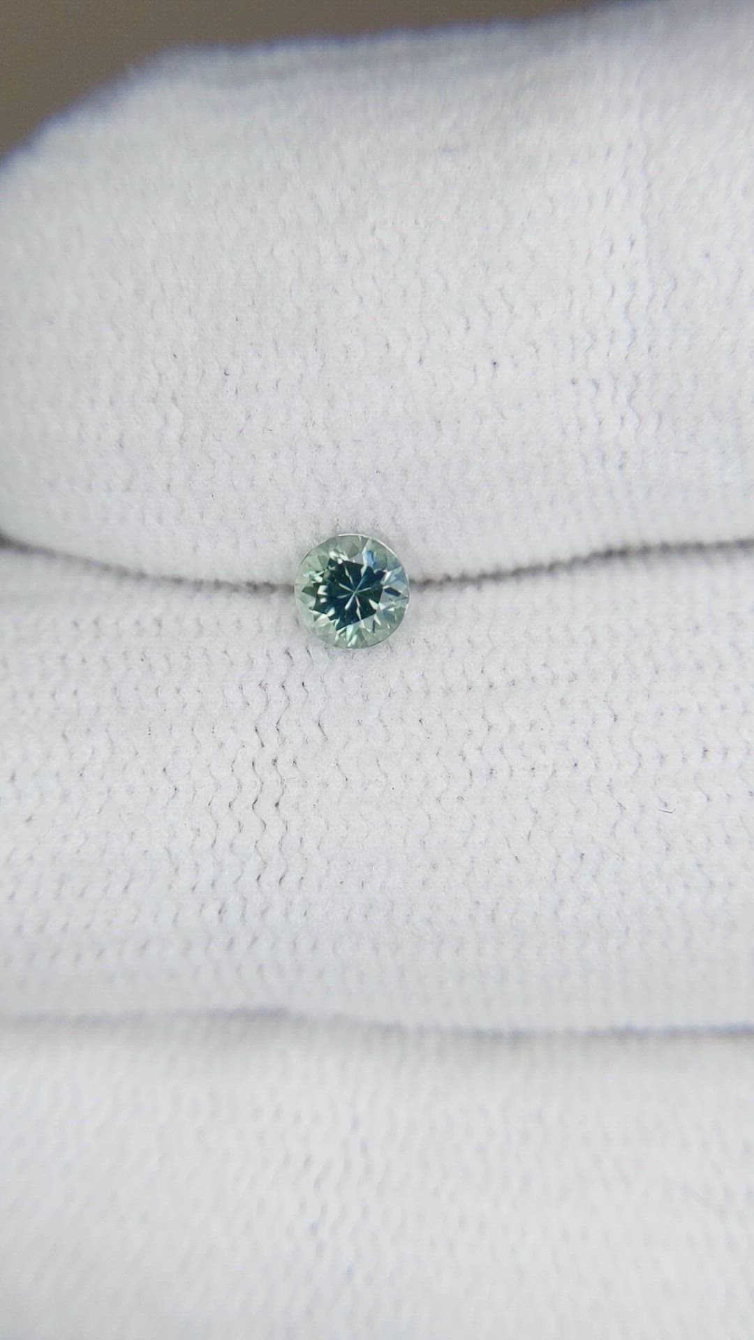 0.30 Ct. Yellowish Green Sapphire from Montana Size Video