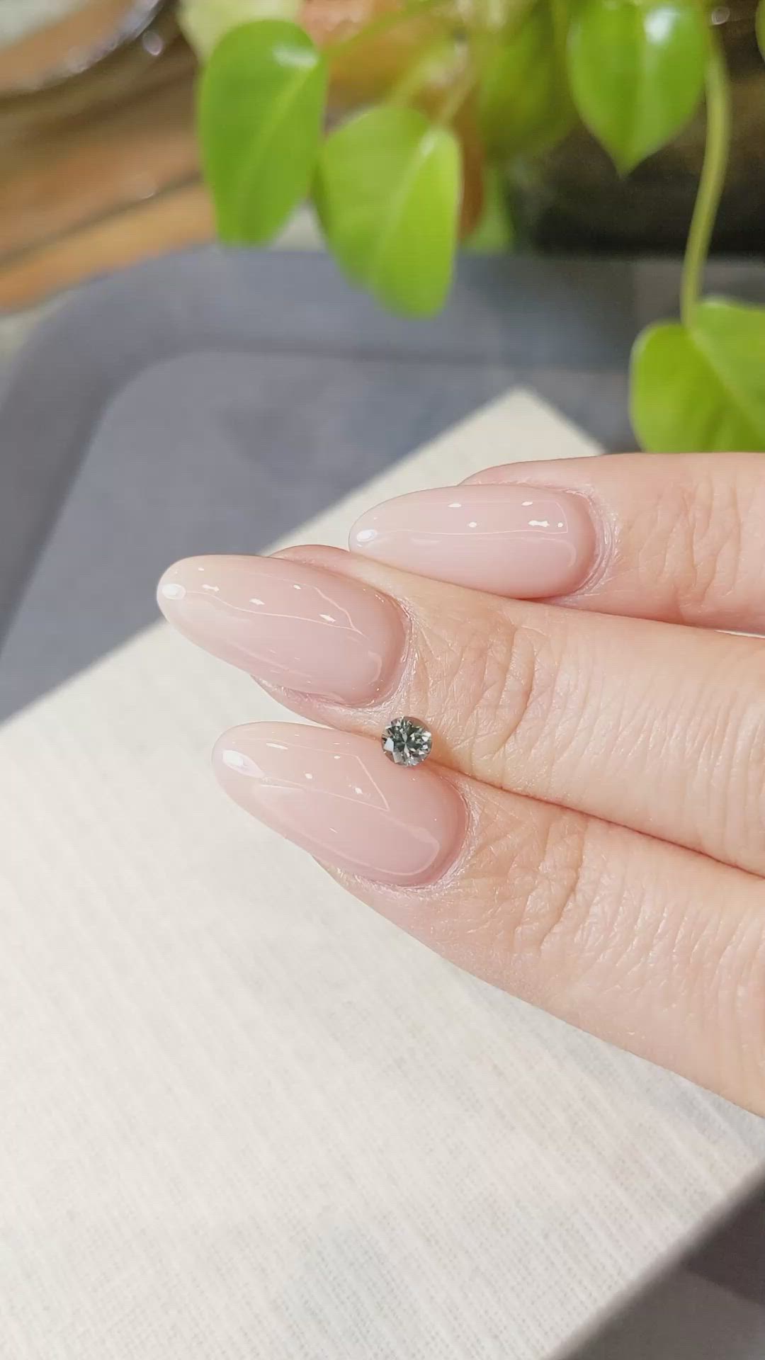 0.30 Ct. Yellowish Green Sapphire from Montana Size Video