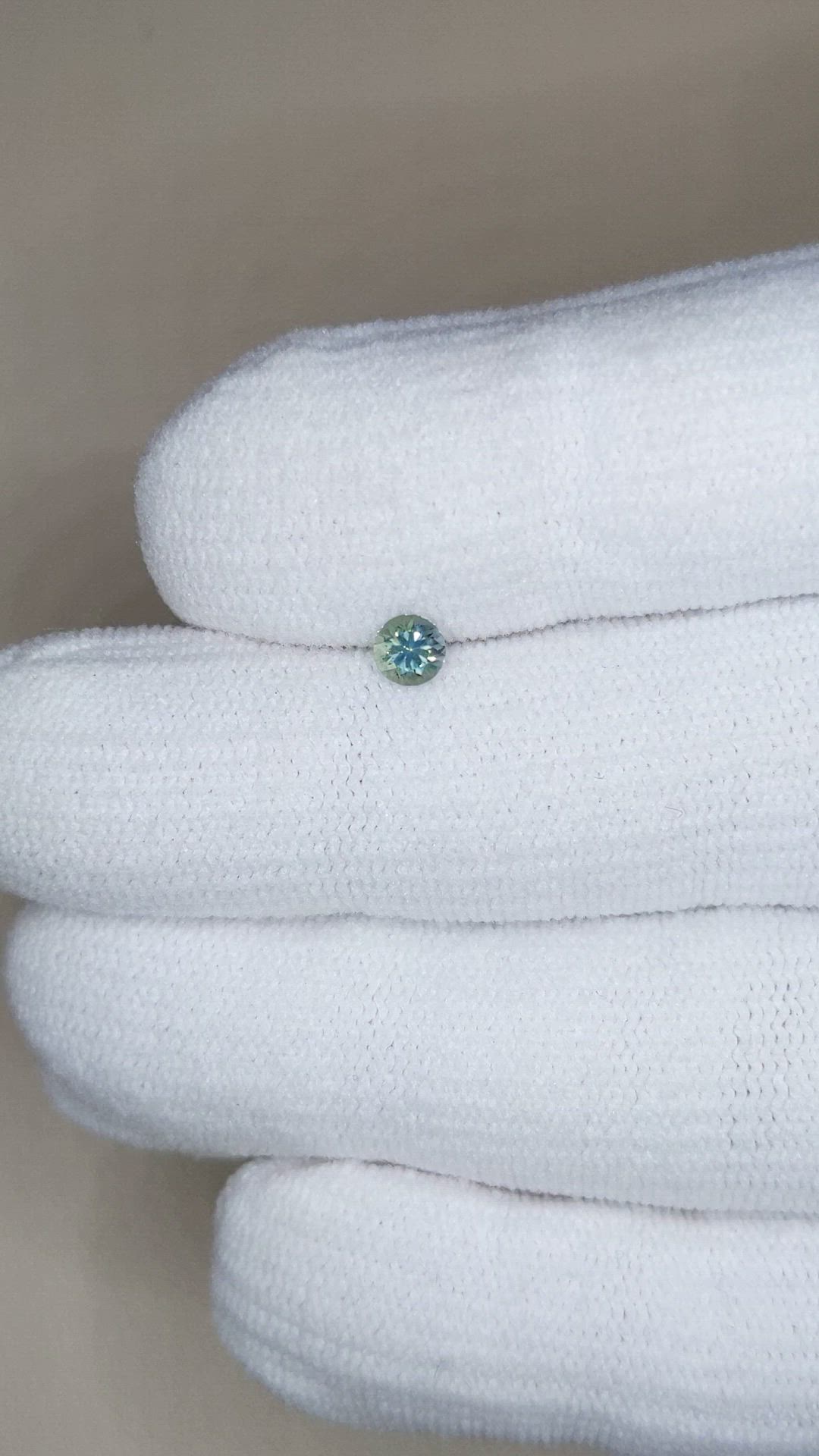 0.30 Ct. Yellowish Green Sapphire from Montana Size Video