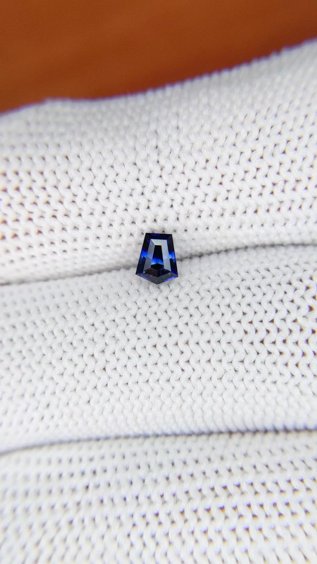 0.44 Ct. Blue Sapphire from Ceylon (Sri Lanka) Size Video