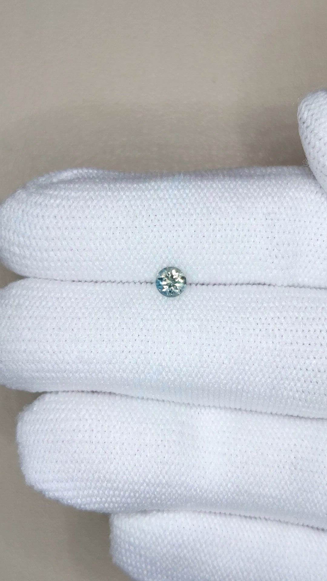 0.35 Ct. Greenish Blue Sapphire from Montana Size Video