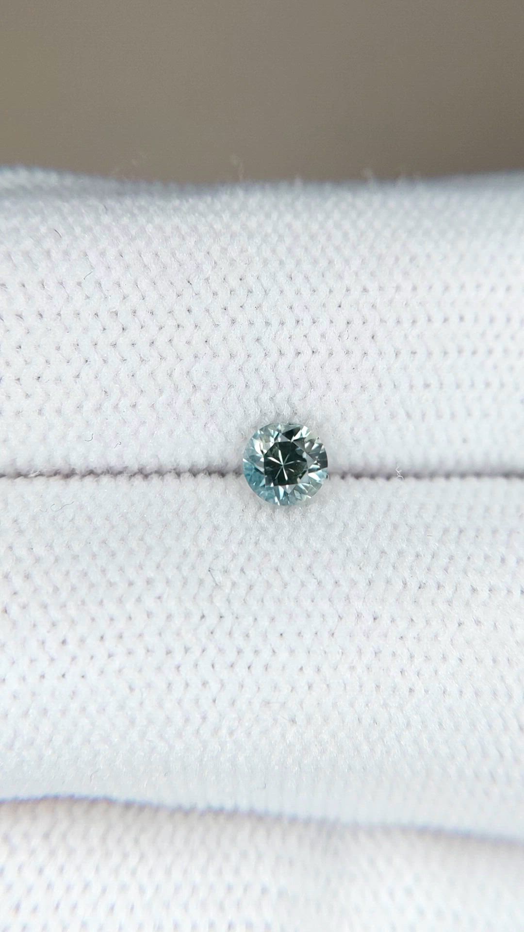 0.35 Ct. Greenish Blue Sapphire from Montana Size Video