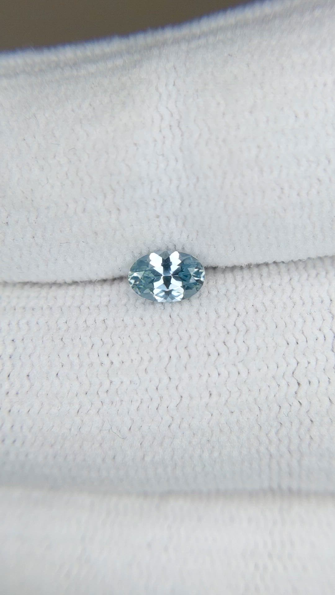 0.48 Ct. Bluish Green Sapphire from Montana Size Video