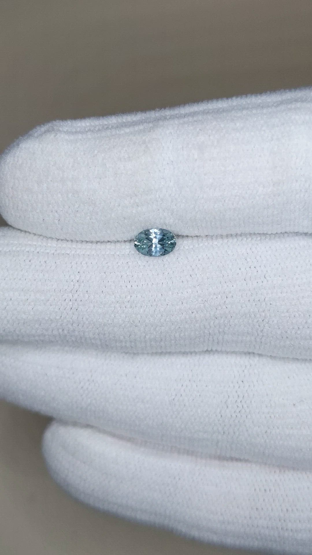 0.48 Ct. Bluish Green Sapphire from Montana Size Video