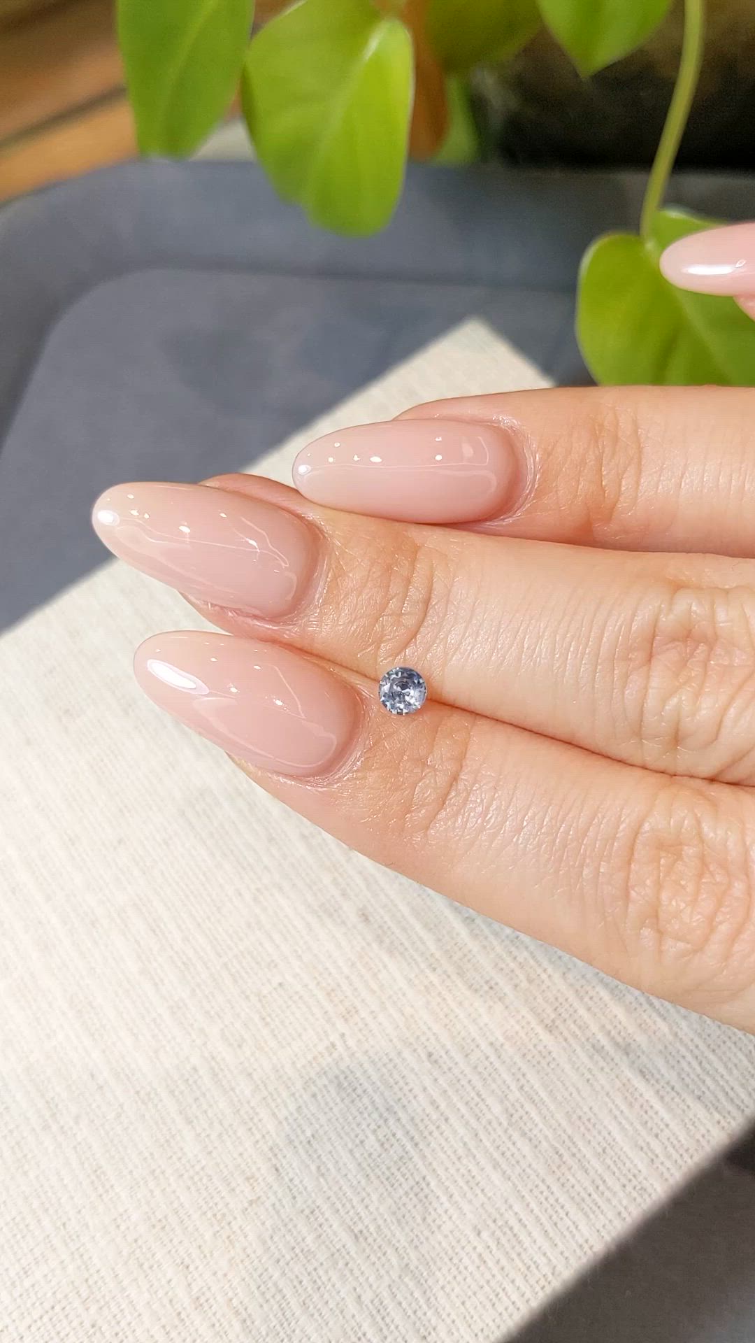 0.27 Ct. Blue Sapphire from Montana Size Video