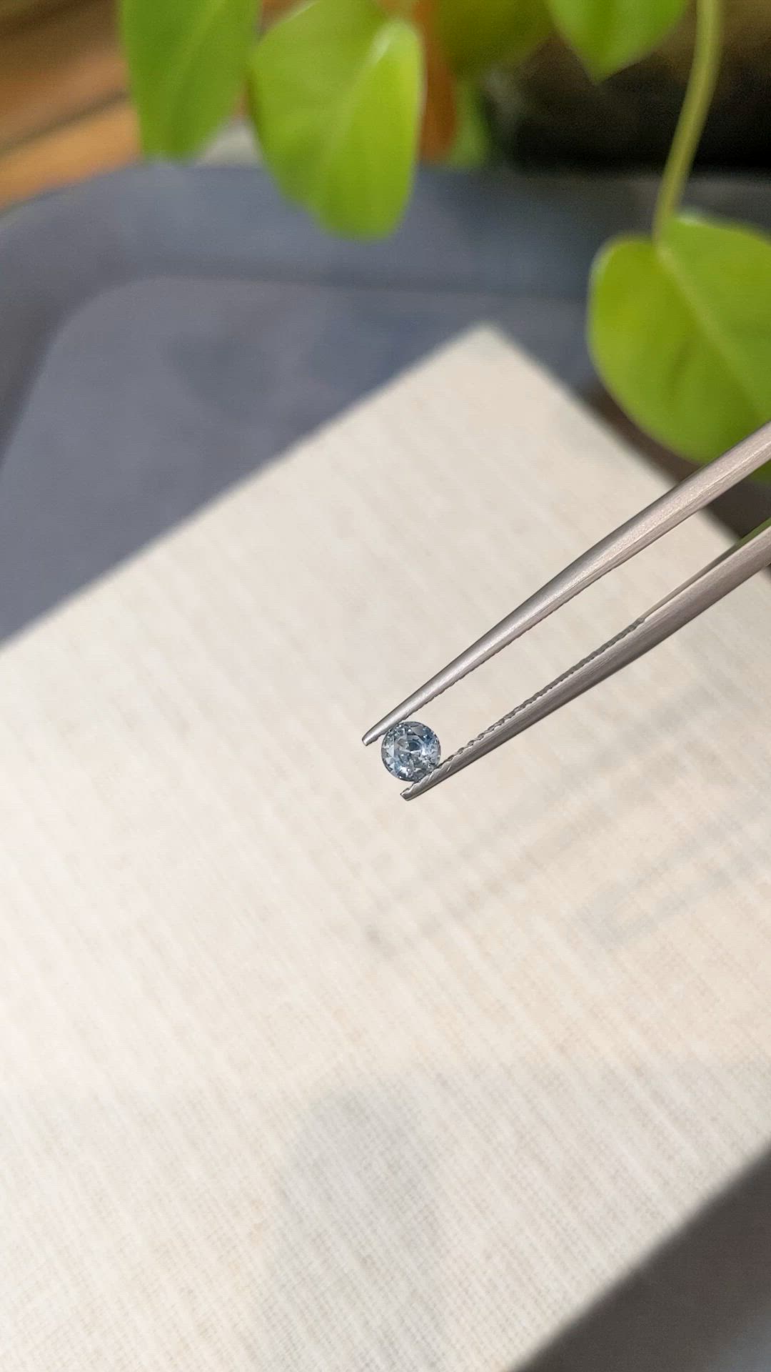 0.27 Ct. Blue Sapphire from Montana Size Video