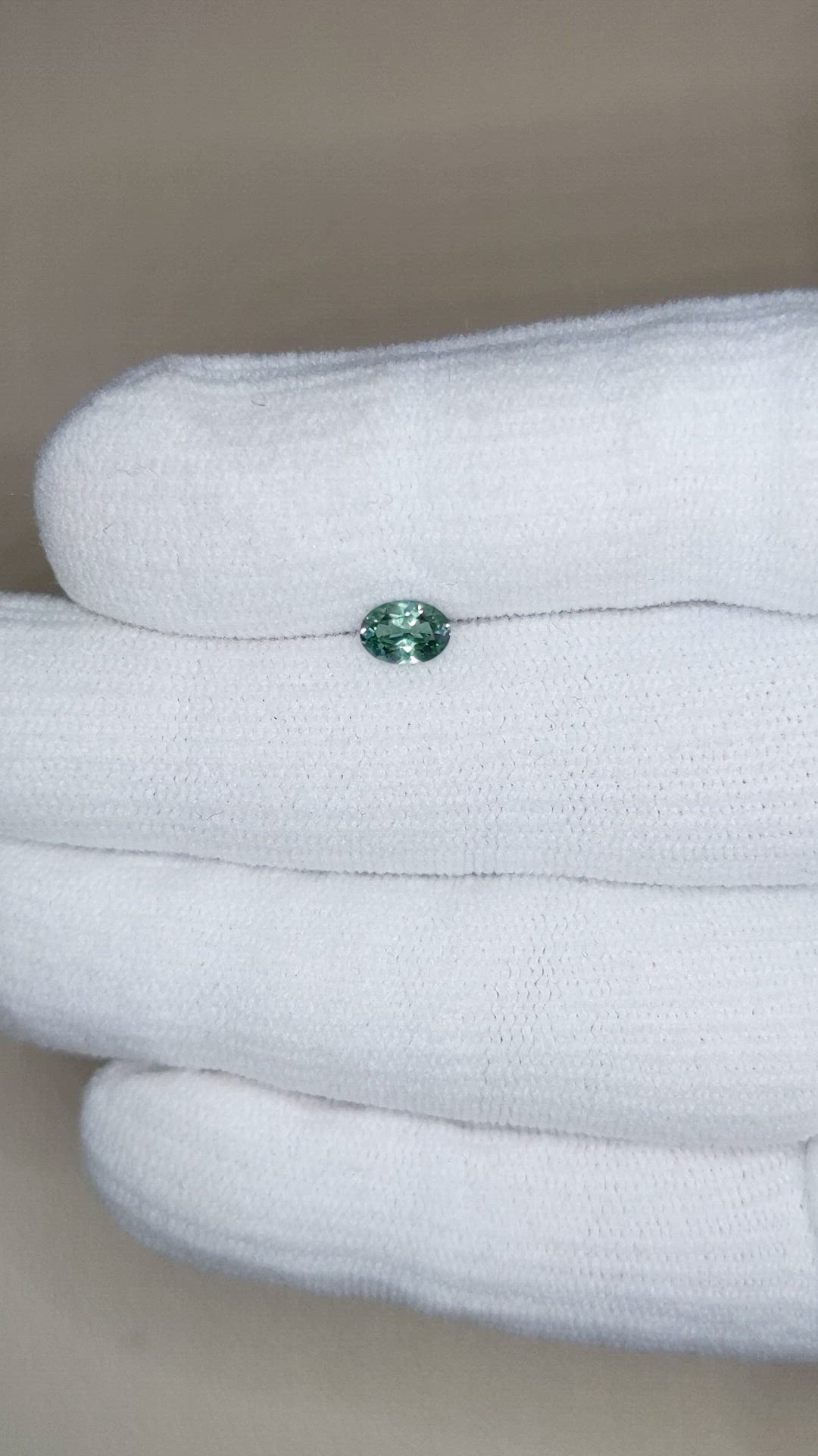 0.49 Ct. Bluish Green Sapphire from Montana Size Video