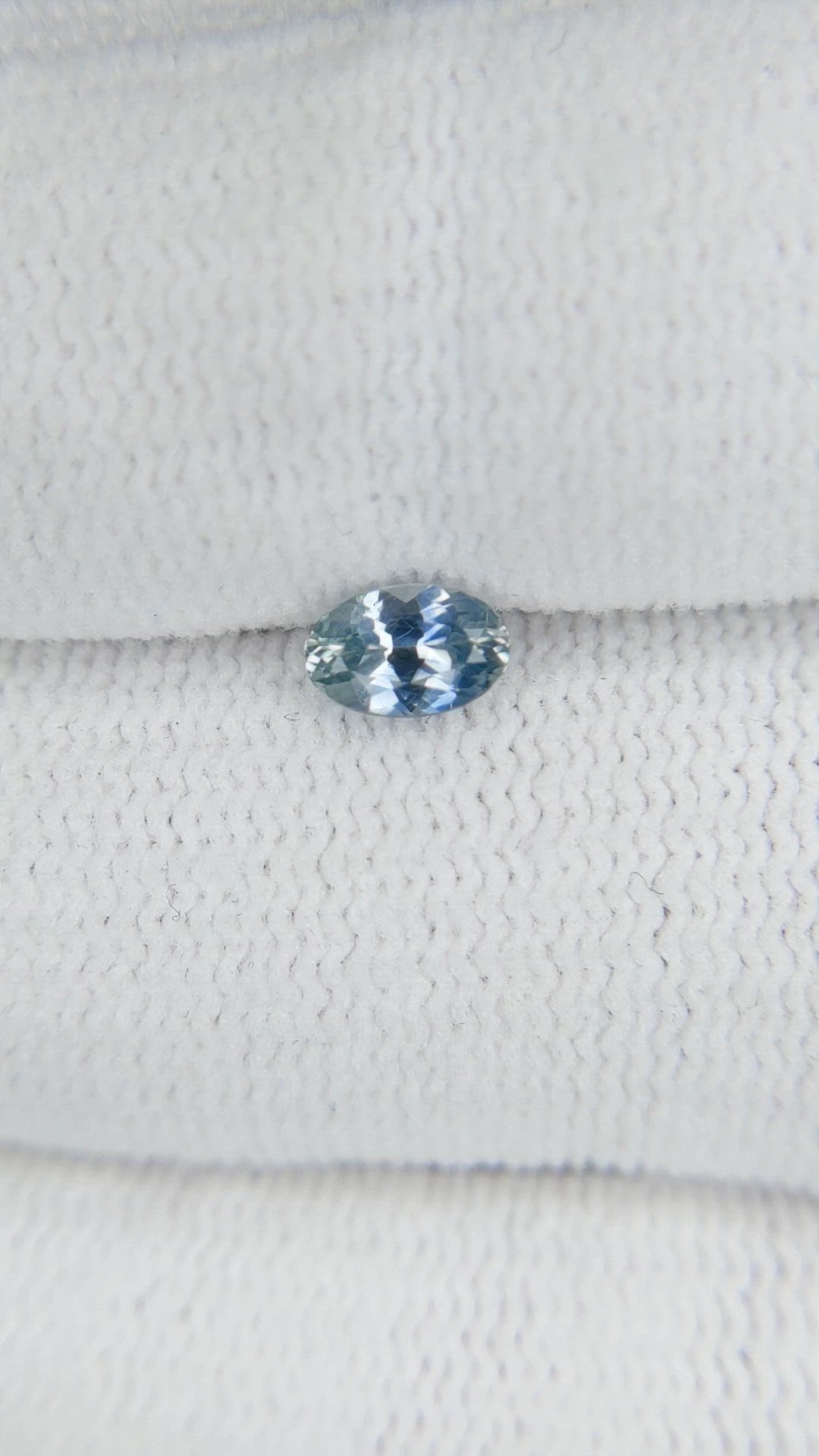 0.49 Ct. Bluish Green Sapphire from Montana Size Video