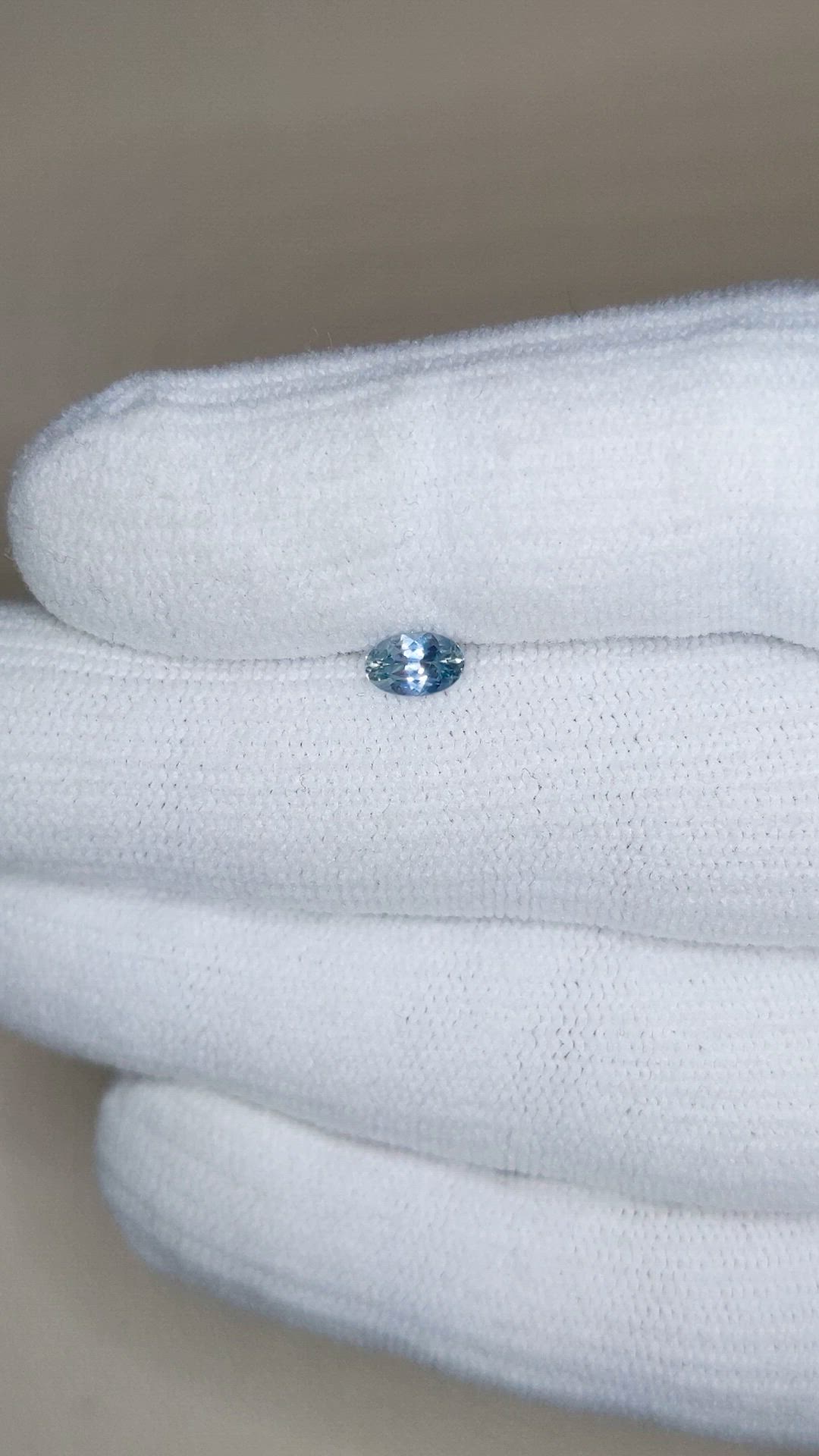0.49 Ct. Bluish Green Sapphire from Montana Size Video