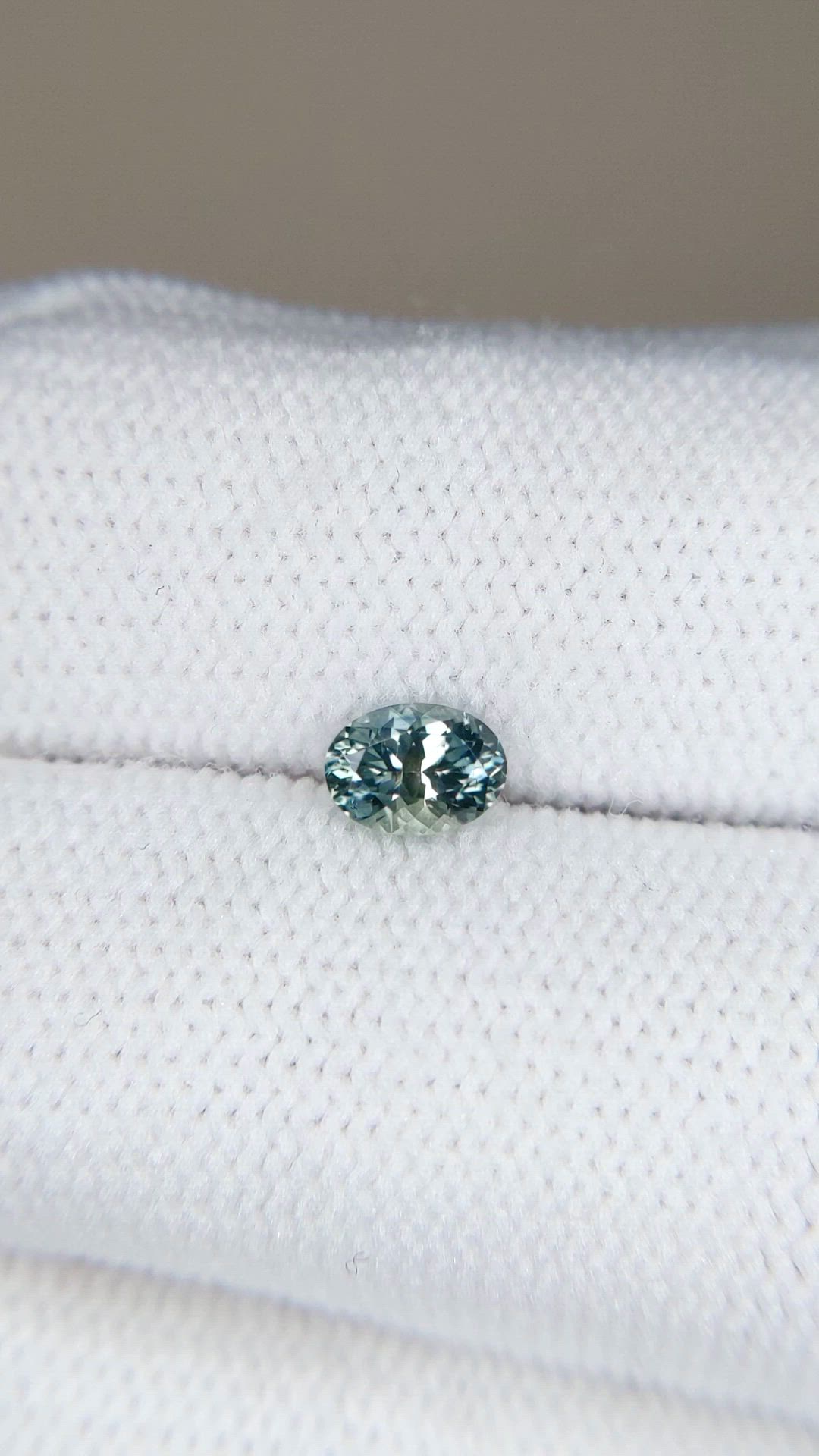 0.49 Ct. Bluish Green Sapphire from Montana Size Video