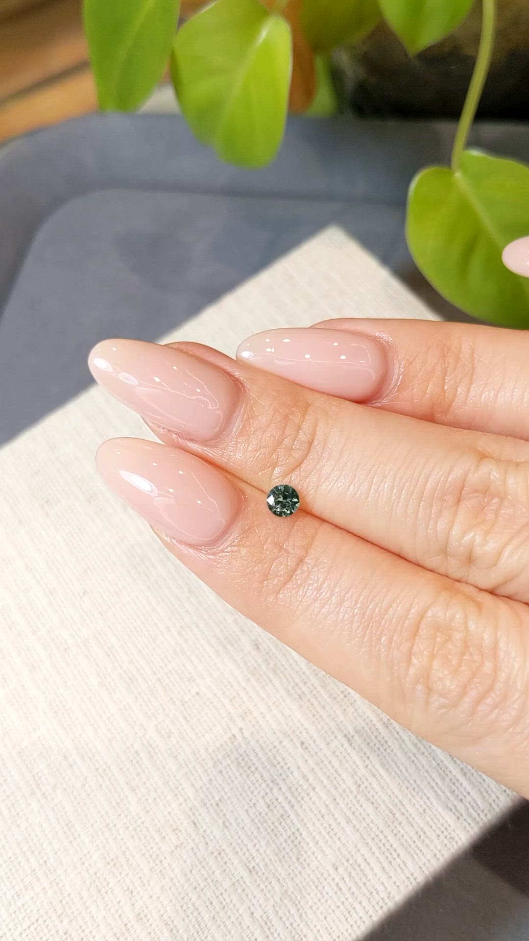 0.29 Ct. Green Sapphire from Montana Size Video