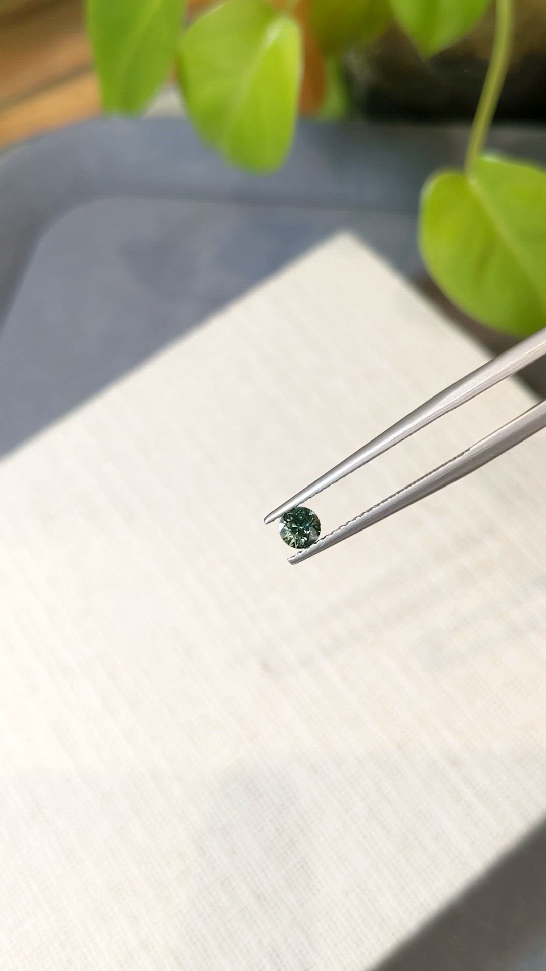 0.29 Ct. Green Sapphire from Montana Size Video