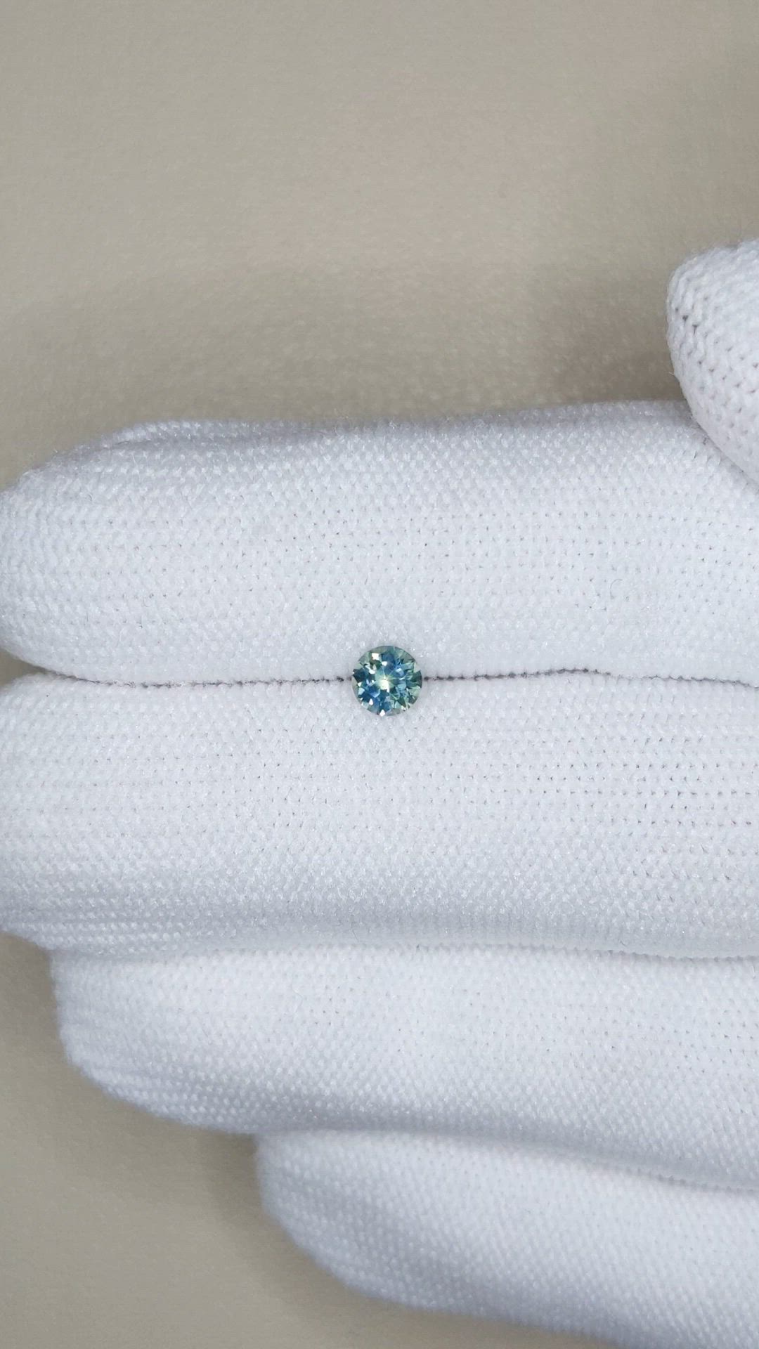 0.35 Ct. Bluish Green Sapphire from Montana Size Video