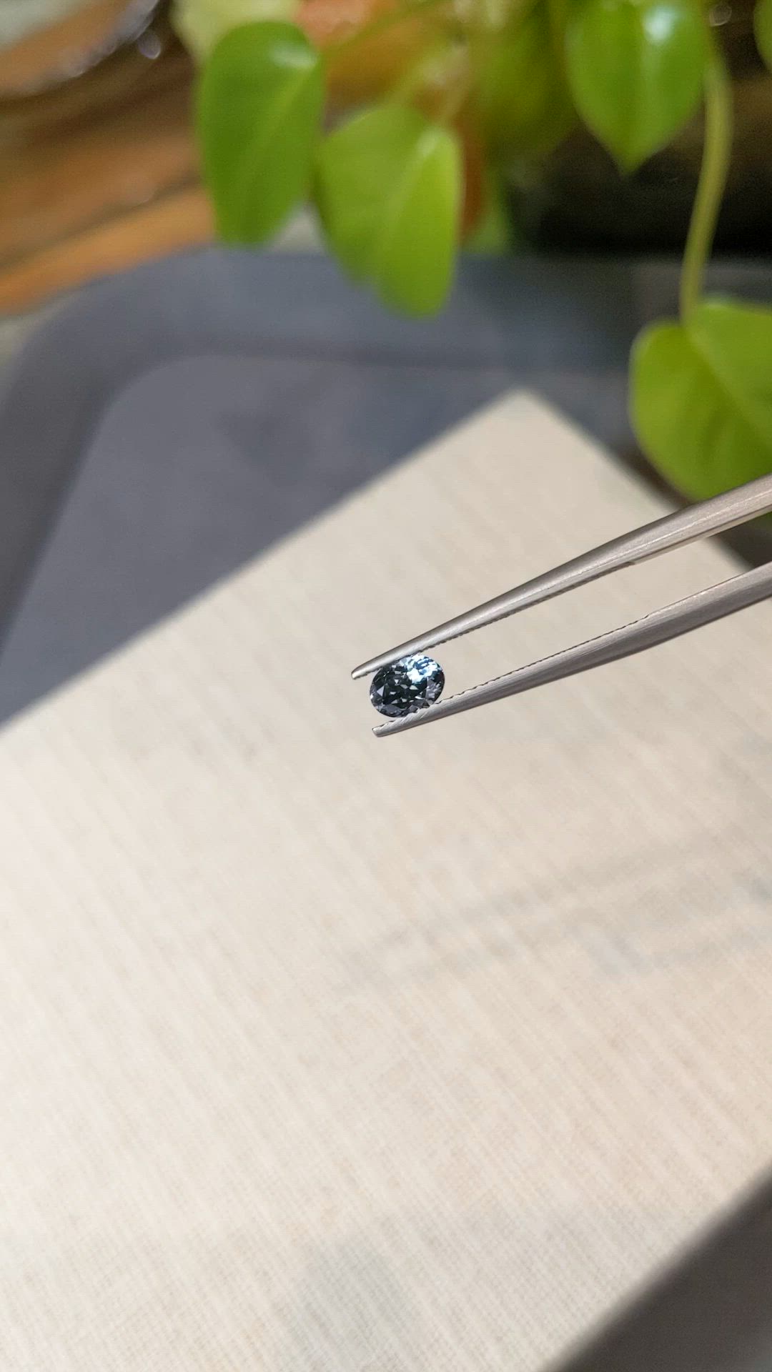 0.48 Ct. Bluish Green Sapphire from Montana Size Video