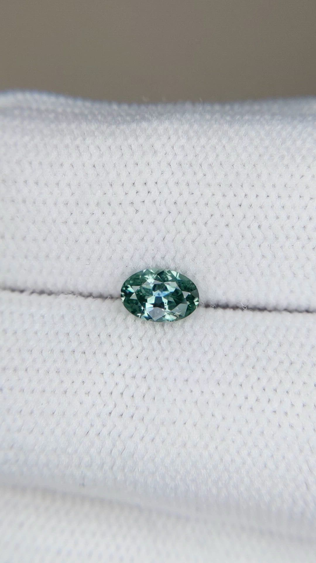 0.48 Ct. Bluish Green Sapphire from Montana Size Video