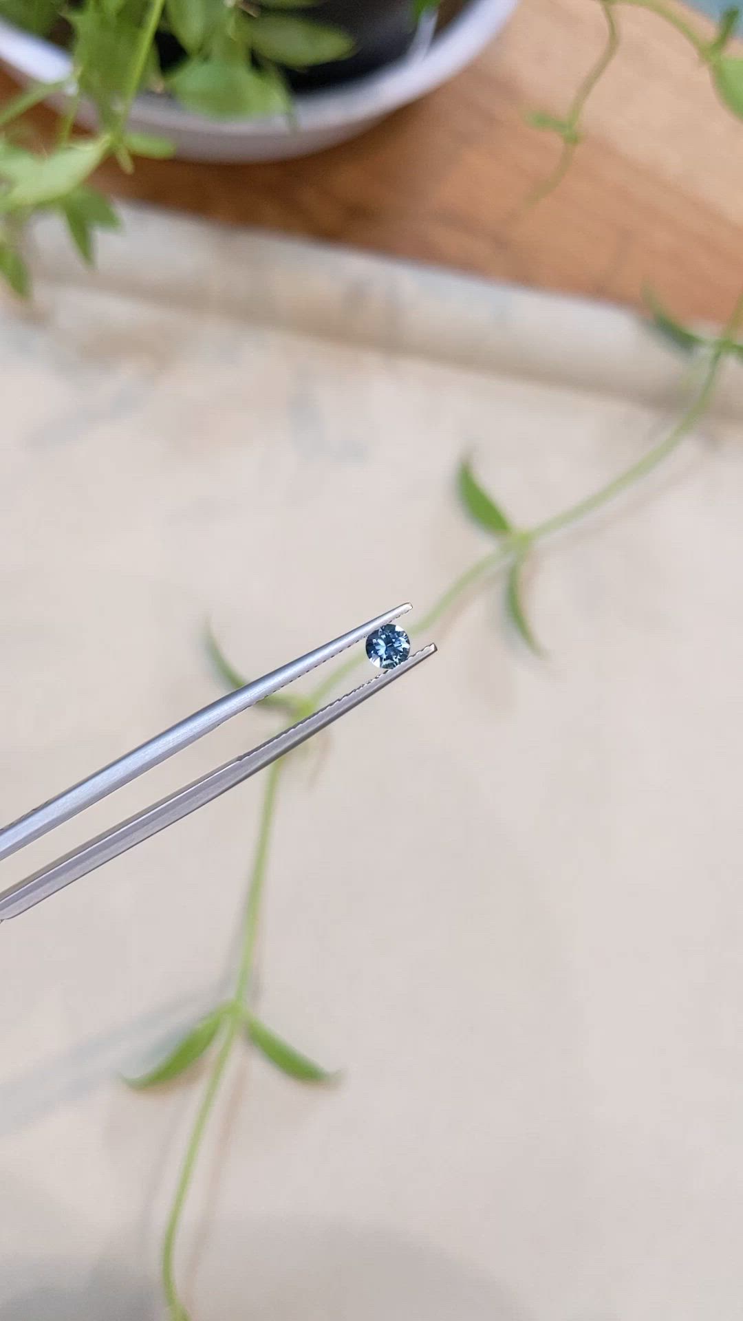 0.29 Ct. Blue Sapphire from Montana Size Video