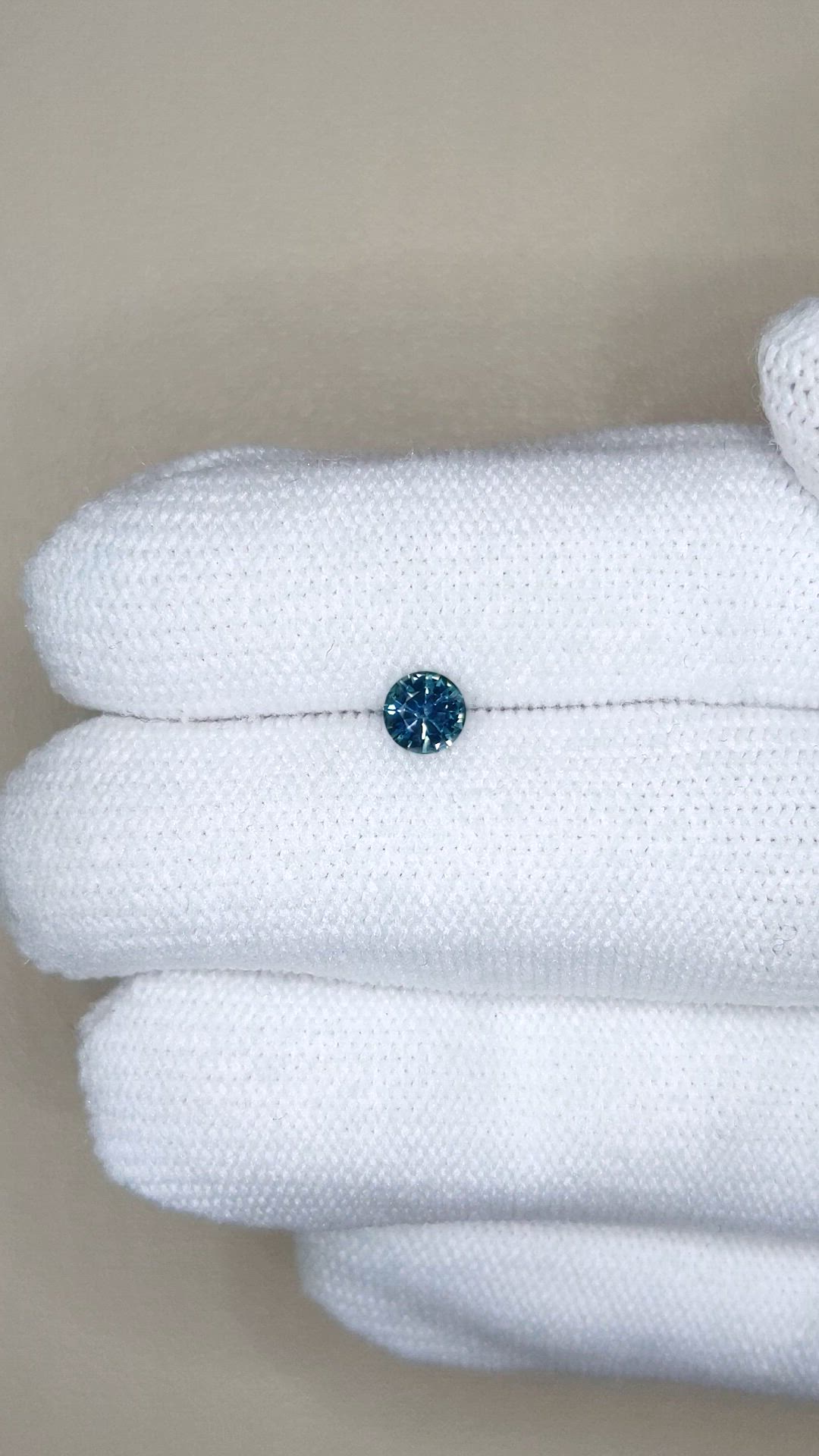 0.38 Ct. Bluish Green Sapphire from Montana Size Video
