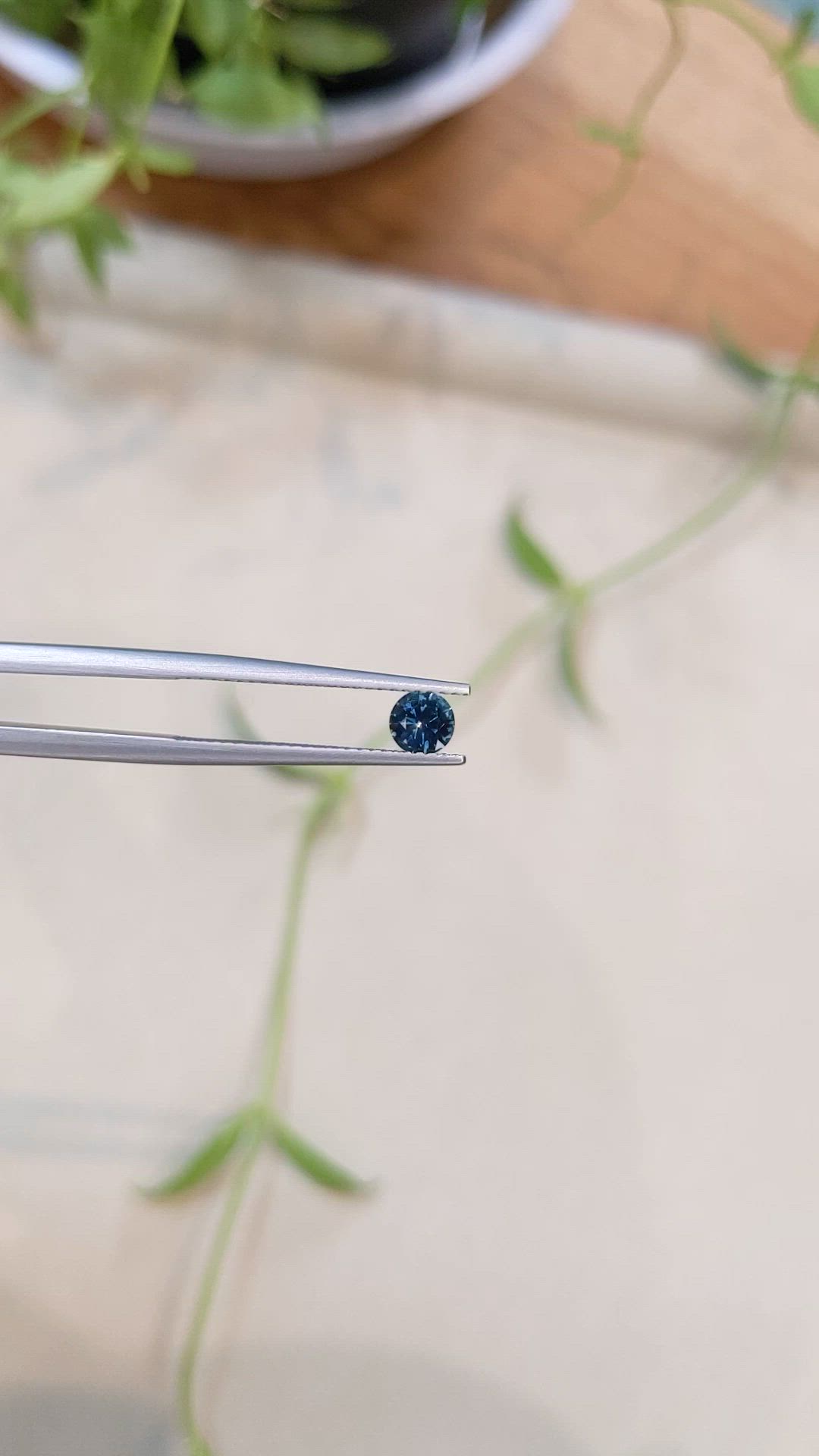 0.38 Ct. Bluish Green Sapphire from Montana Size Video