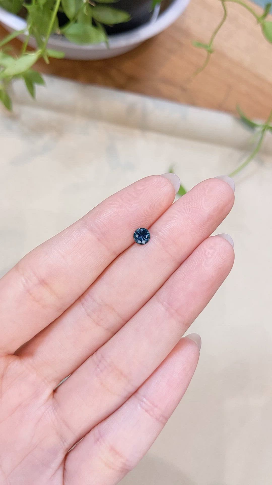 0.38 Ct. Bluish Green Sapphire from Montana Size Video