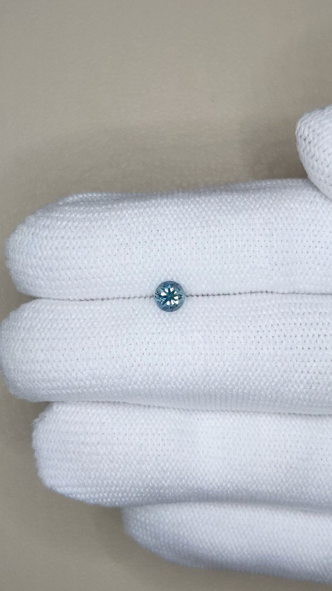 0.38 Ct. Bluish Green Sapphire from Montana Size Video