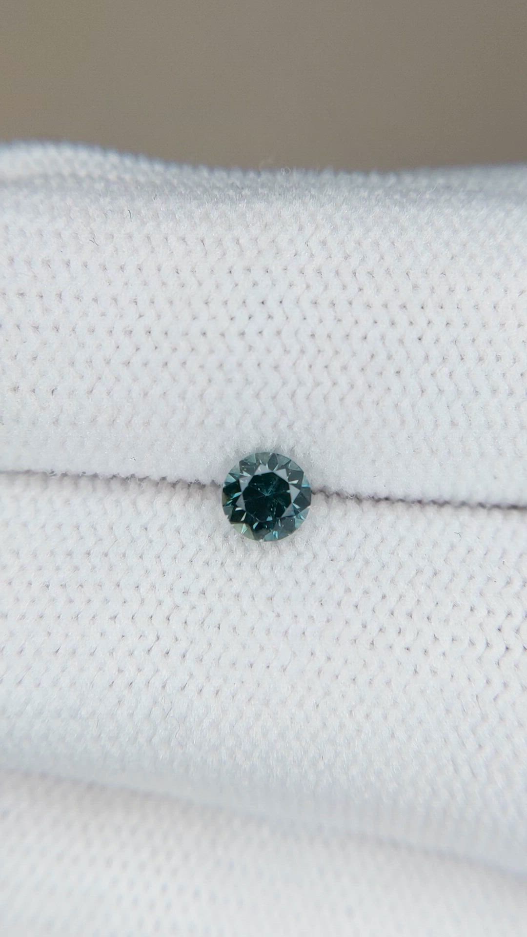 0.38 Ct. Bluish Green Sapphire from Montana Size Video