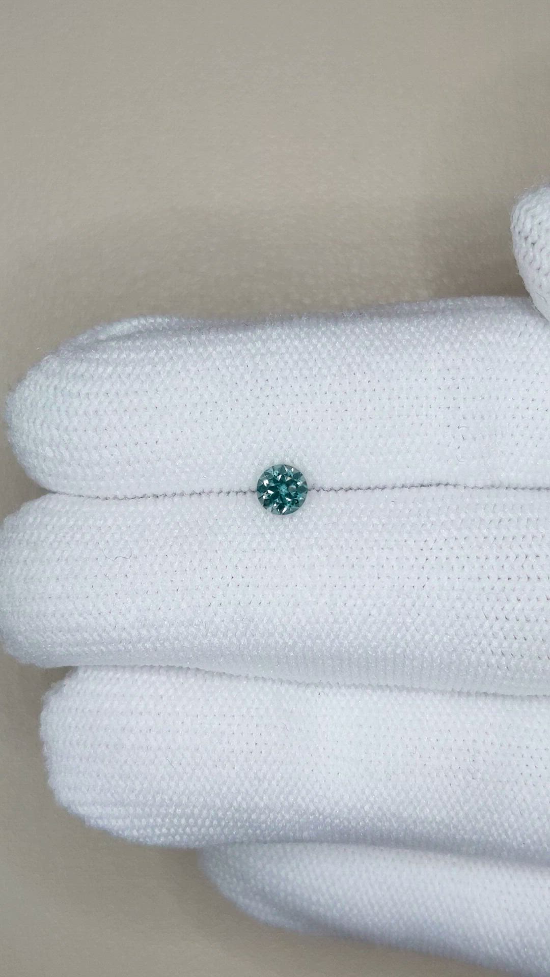 0.38 Ct. Bluish Green Sapphire from Montana Size Video