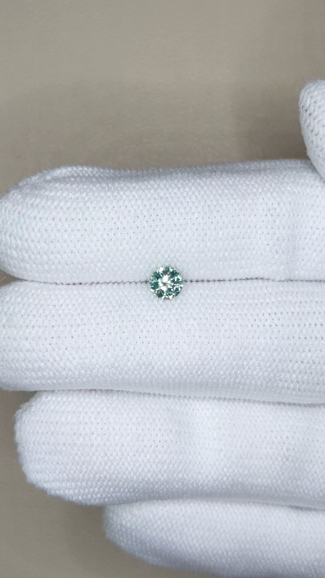 0.39 Ct. Bluish Green Sapphire from Montana Size Video