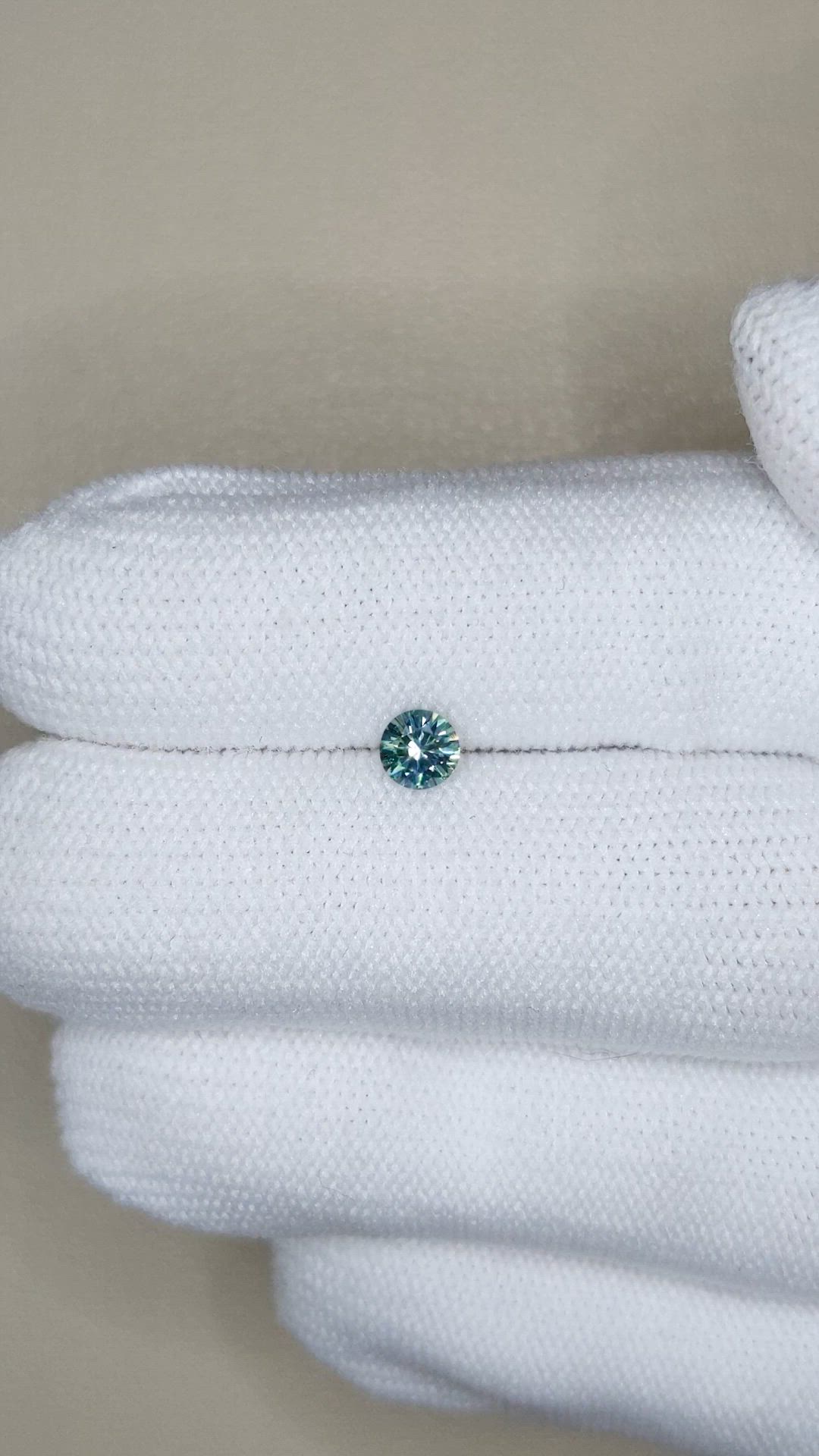 0.39 Ct. Bluish Green Sapphire from Montana Size Video