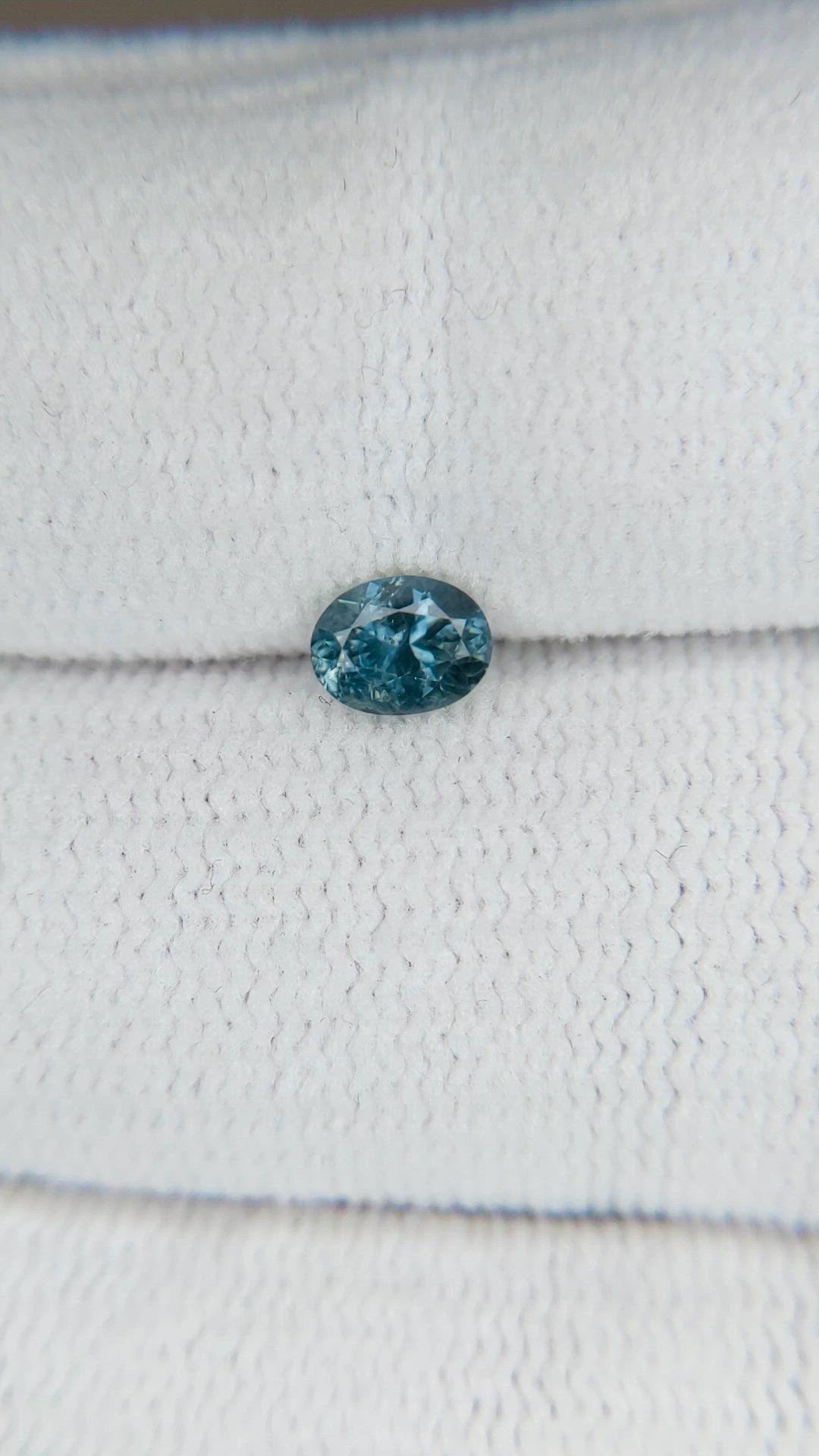 0.48 Ct. Bluish Green Sapphire from Montana Size Video
