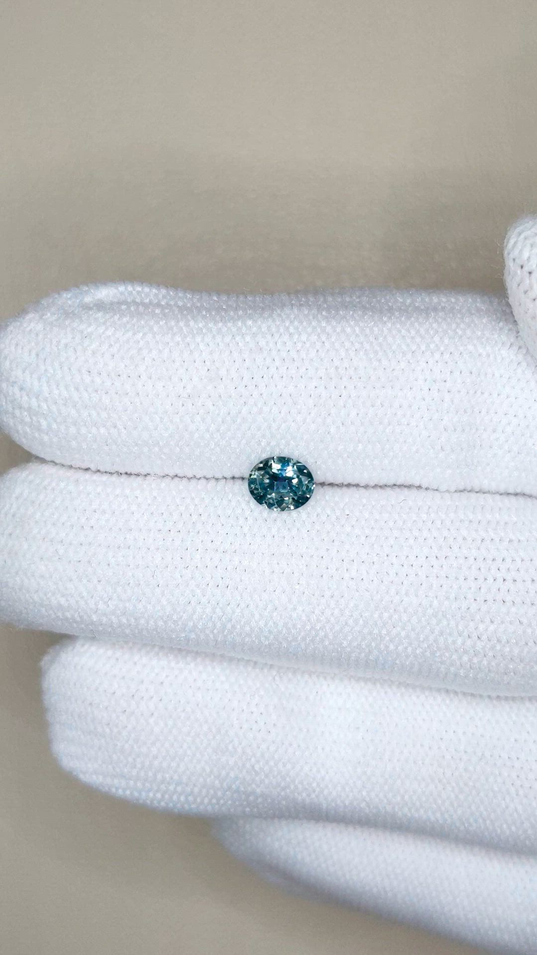 0.48 Ct. Bluish Green Sapphire from Montana Size Video