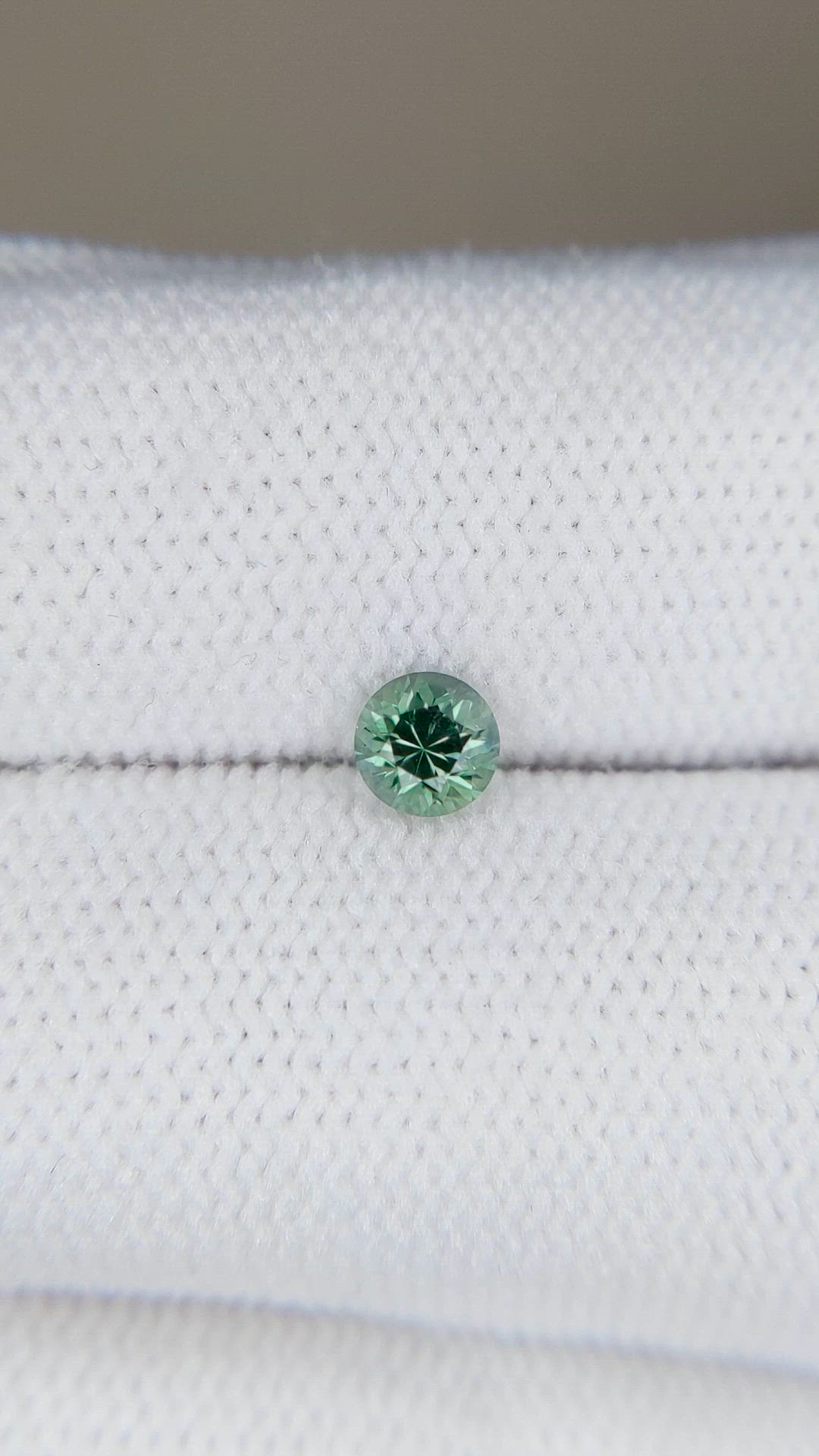 0.36 Ct. Bluish Green Sapphire from Montana Size Video
