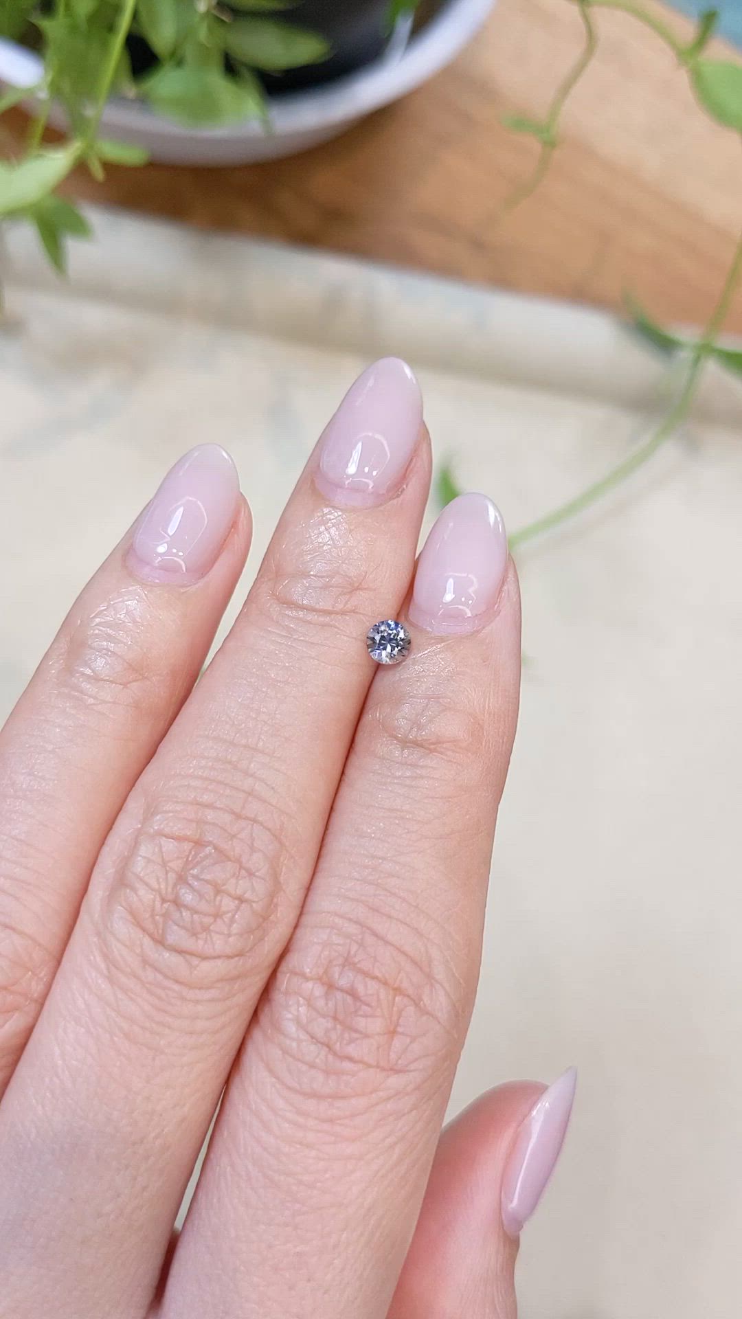 0.36 Ct. Greyish Blue Sapphire from Montana Size Video