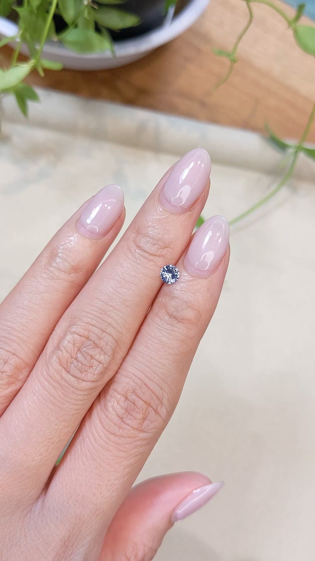 0.36 Ct. Blue Sapphire from Montana Size Video