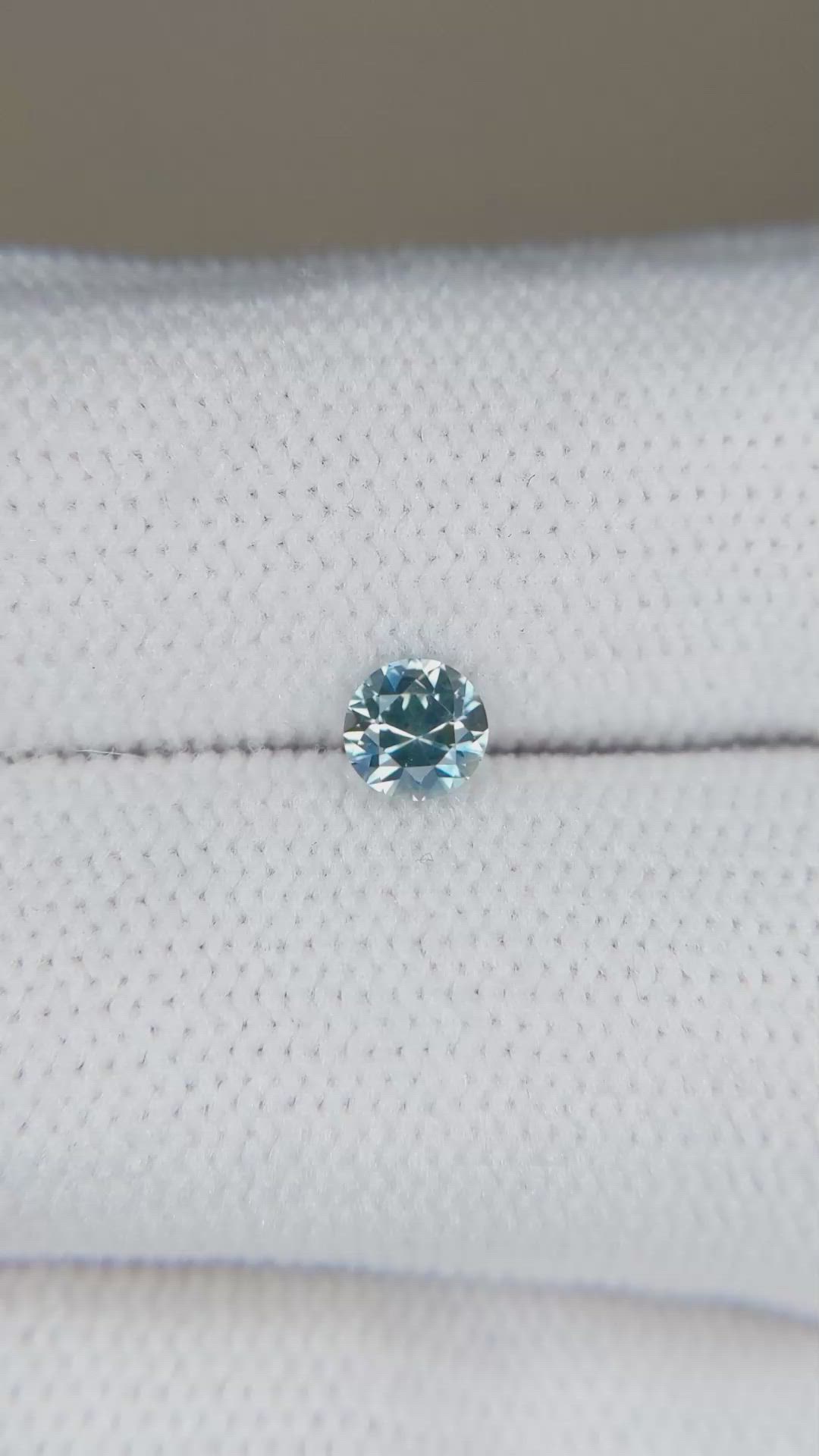 0.36 Ct. Greenish Blue Sapphire from Montana Size Video