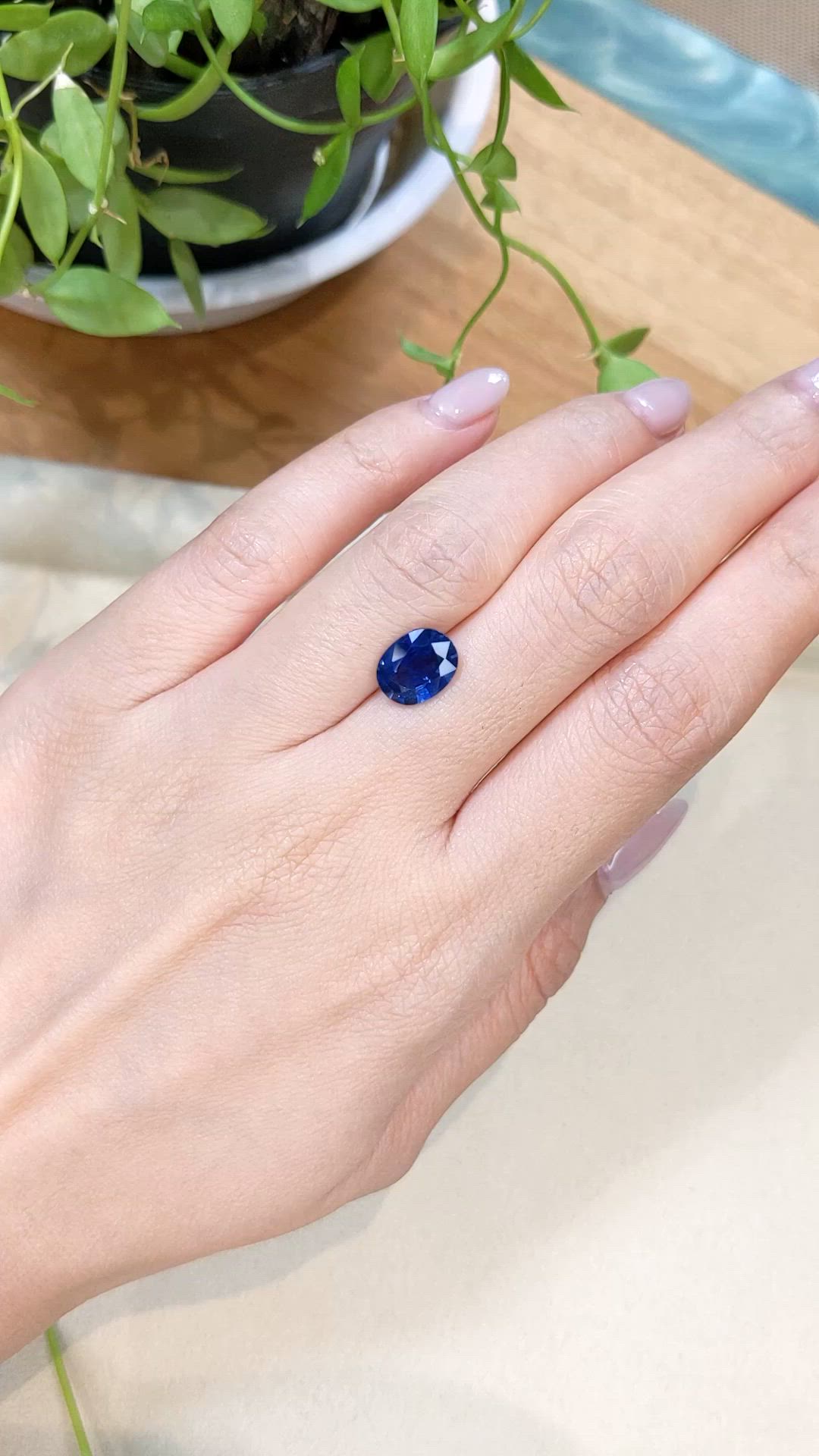 2.77 Ct. Blue Sapphire from Thailand Size Video