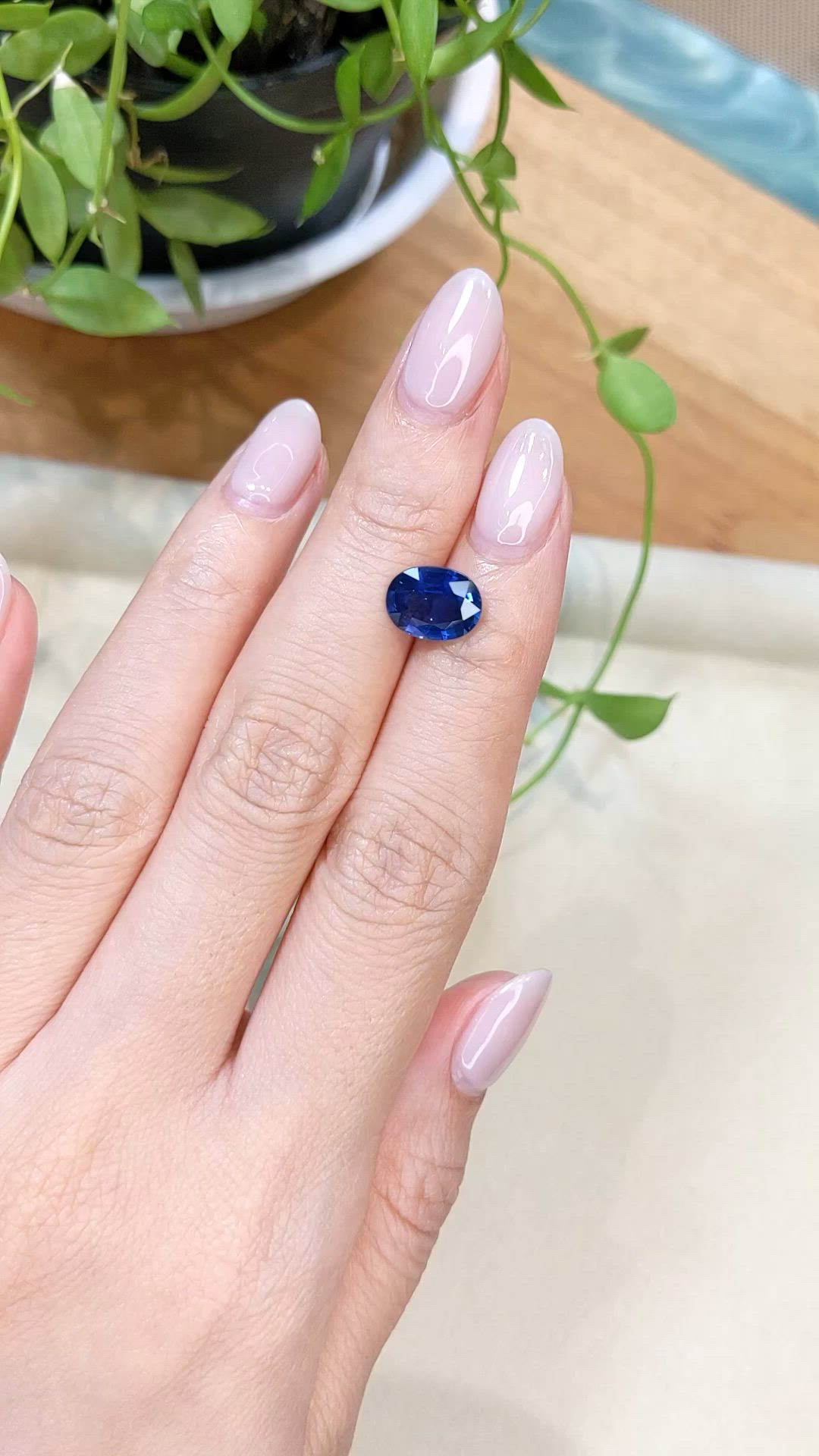 2.77 Ct. Blue Sapphire from Thailand Size Video