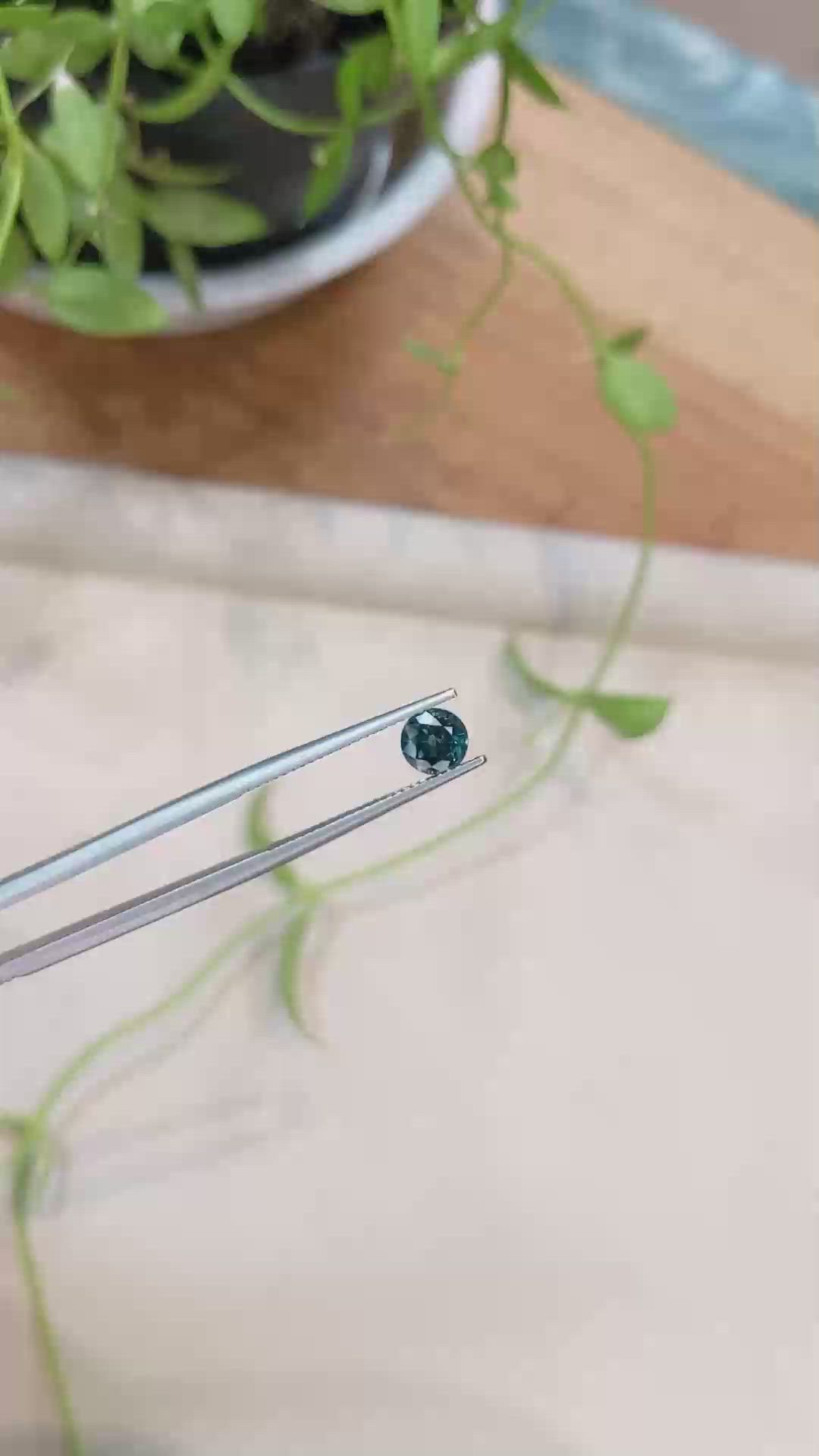 1.06 Ct. Bluish Green Sapphire from Ceylon (Sri Lanka) Size Video