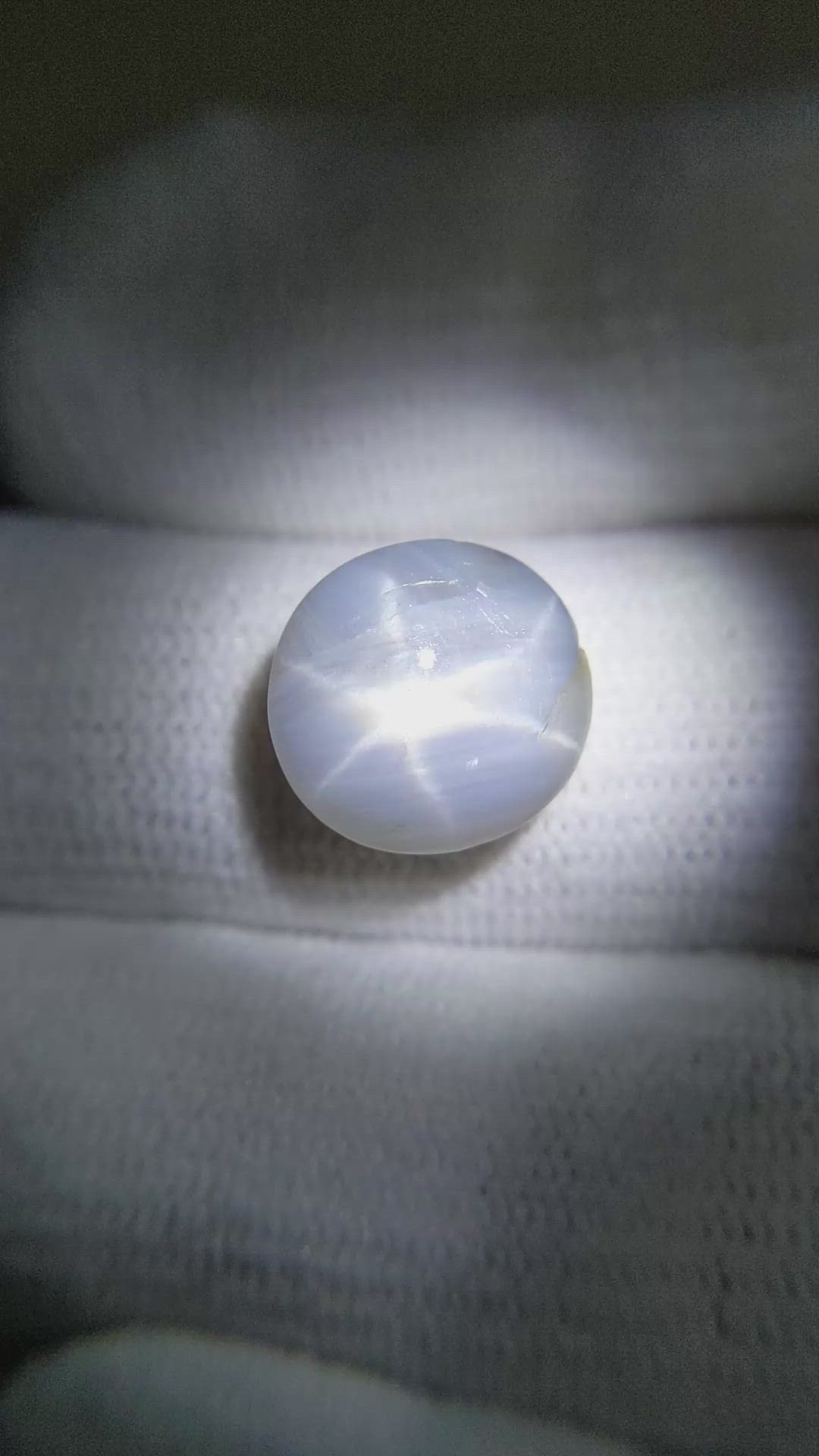 9.70 Ct. Greyish Blue Star Sapphire from Ceylon (Sri Lanka) Size Video