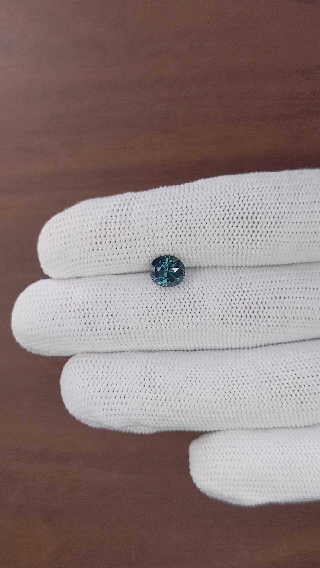 2.11 Ct. Greenish Blue Sapphire from Madagascar Size Video