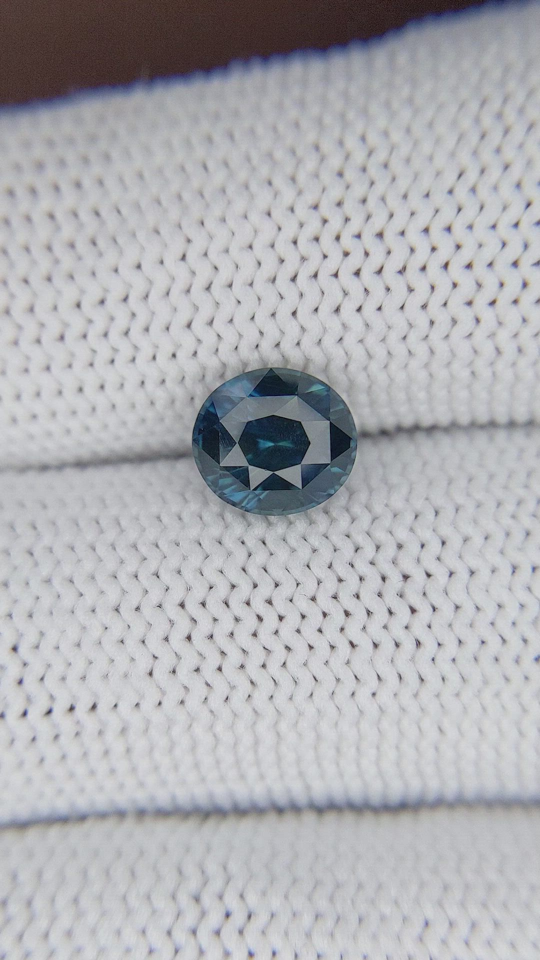 2.11 Ct. Greenish Blue Sapphire from Madagascar Size Video