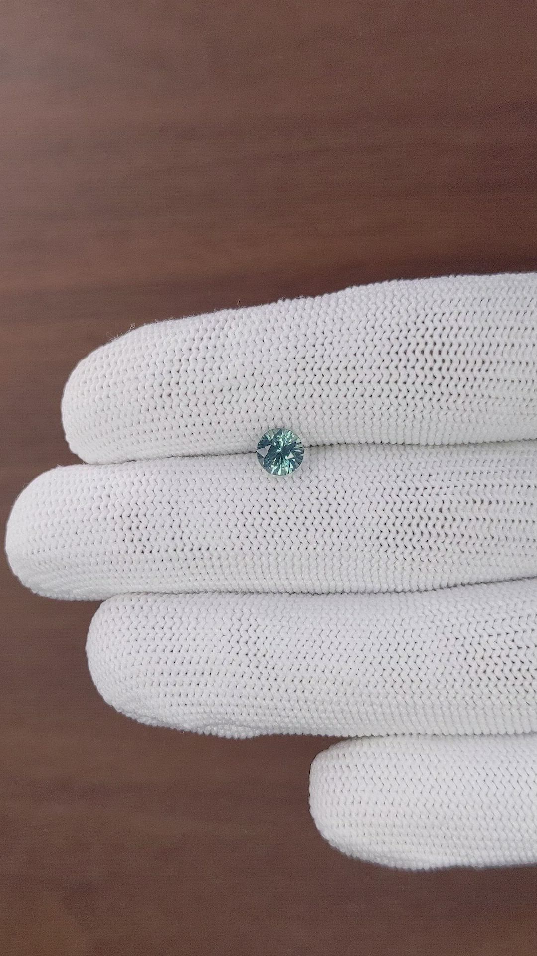 1.08 Ct. Bluish Green Sapphire from Madagascar Size Video