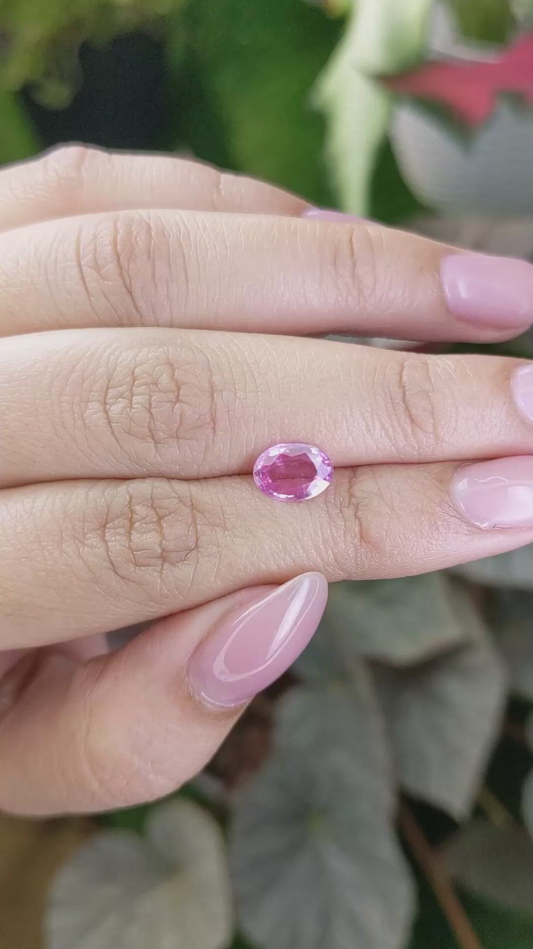1.24 Ct. Pink Sapphire from Ceylon (Sri Lanka) Size Video