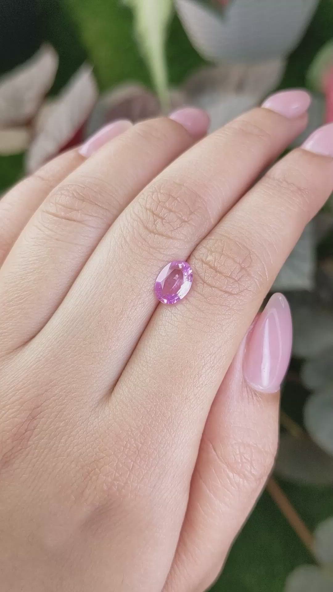 1.24 Ct. Pink Sapphire from Ceylon (Sri Lanka) Size Video