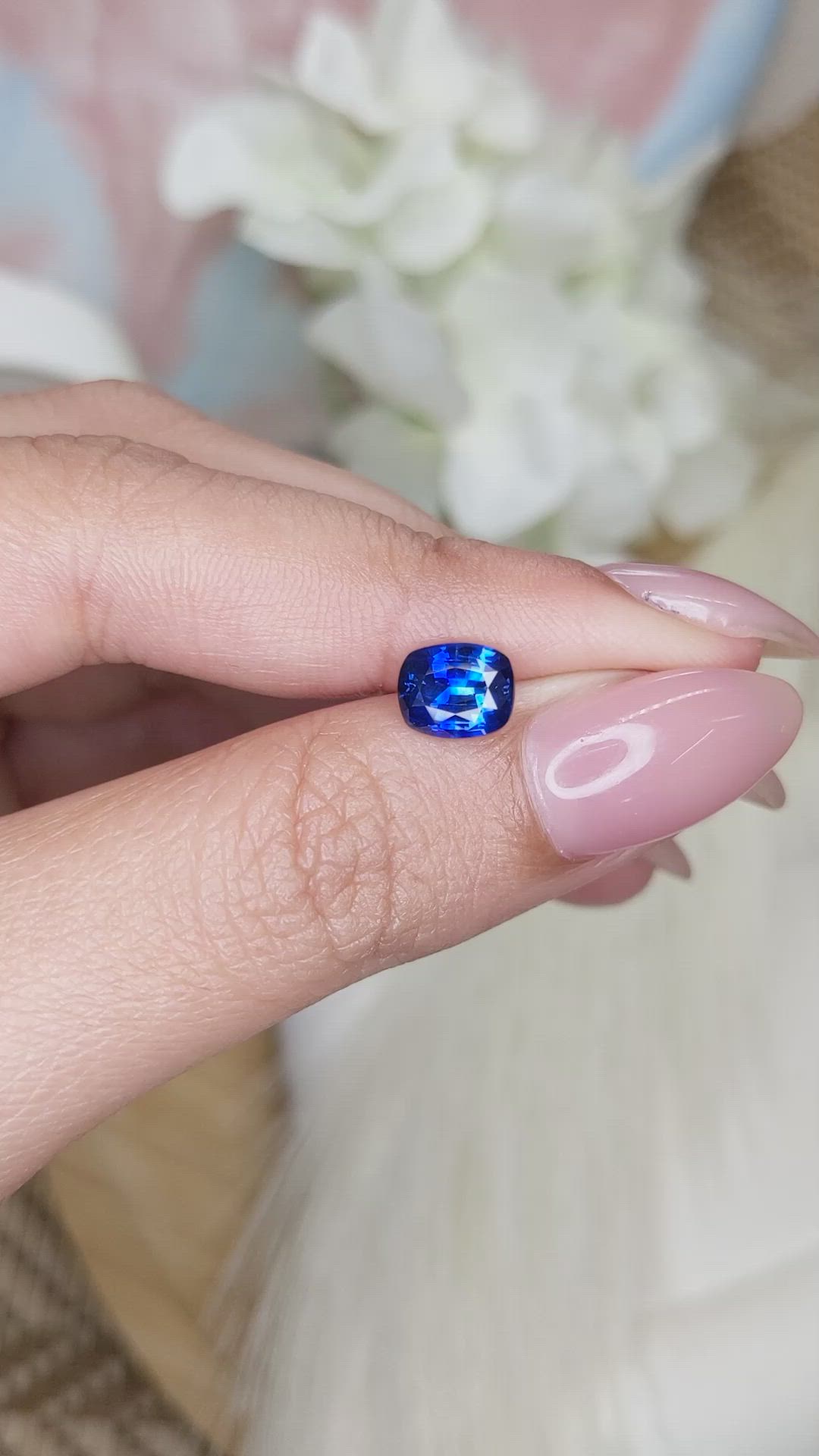 1.69 Ct. Blue Sapphire from Ceylon (Sri Lanka) Size Video
